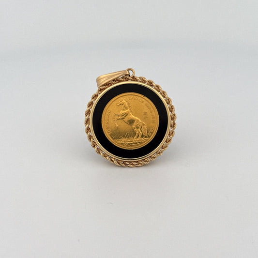 Singapore 10 Singold Horse Pendant (.10 oz)