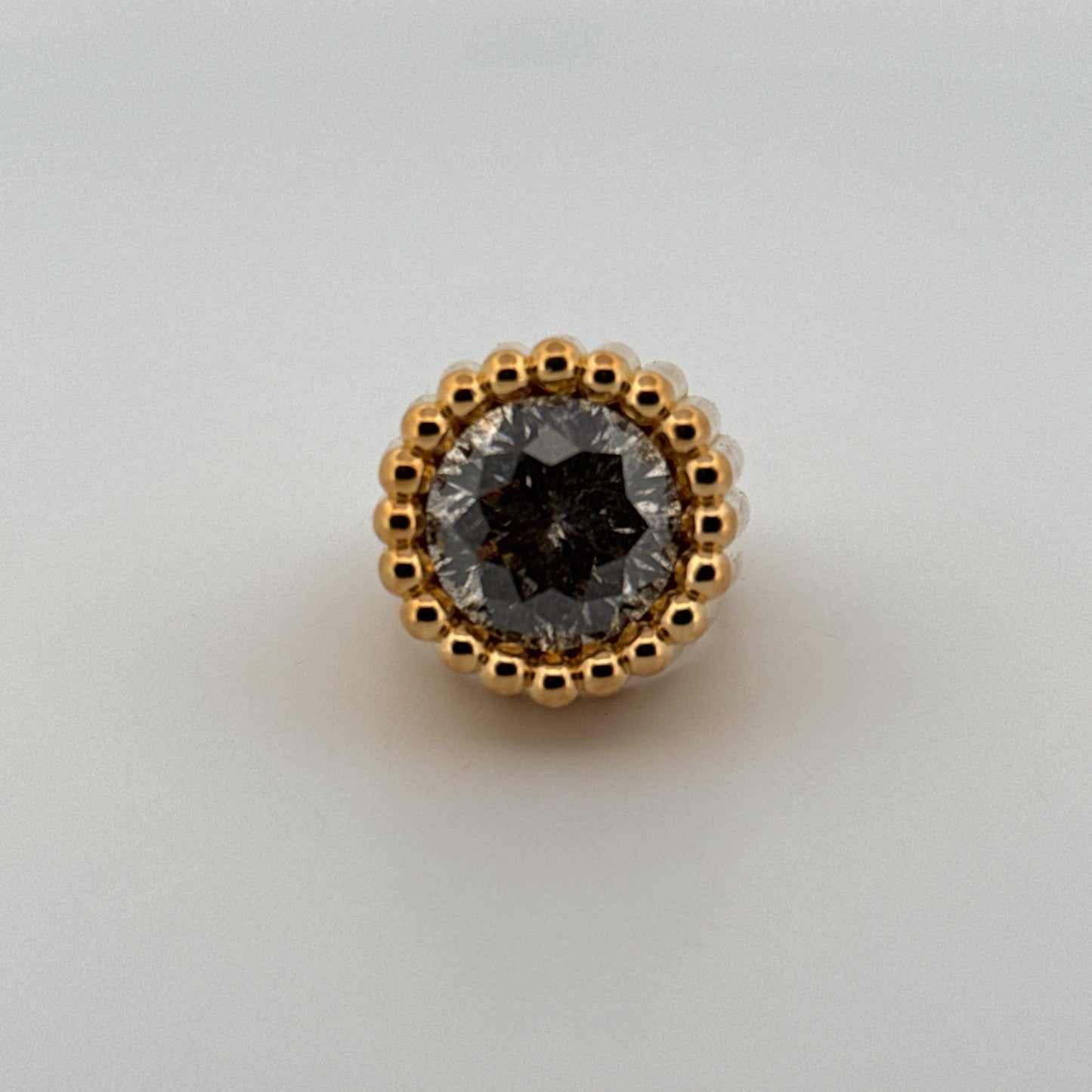 Salt and Pepper 11.8ct Diamond in 18K Yellow Gold