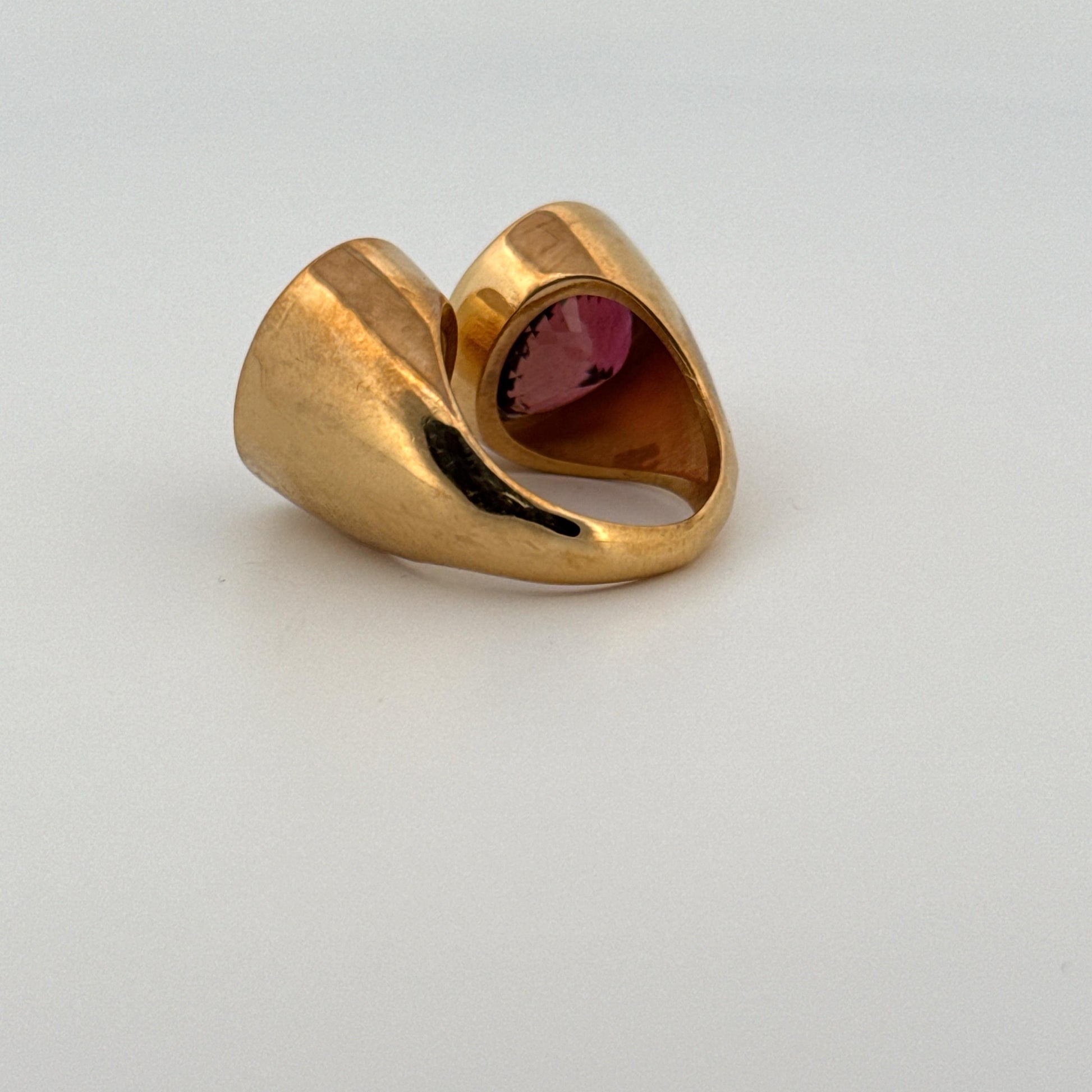 Vintage 18K Tourmaline & Peridot Toi et Moi Ring