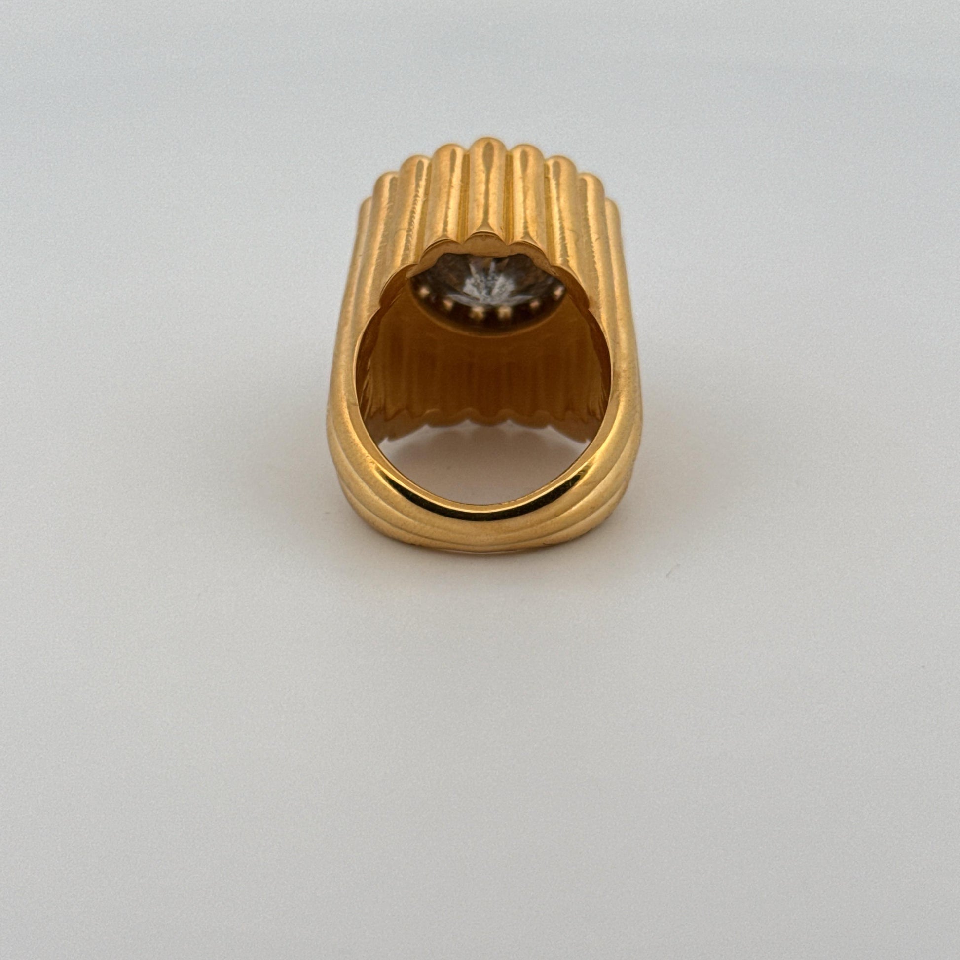 Salt and Pepper 11.8ct Diamond in 18K Yellow Gold