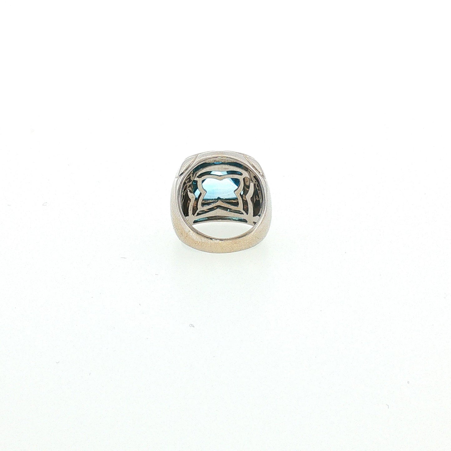 Vintage BVLGARI Sugarloaf Blue Topaz 18K Ring