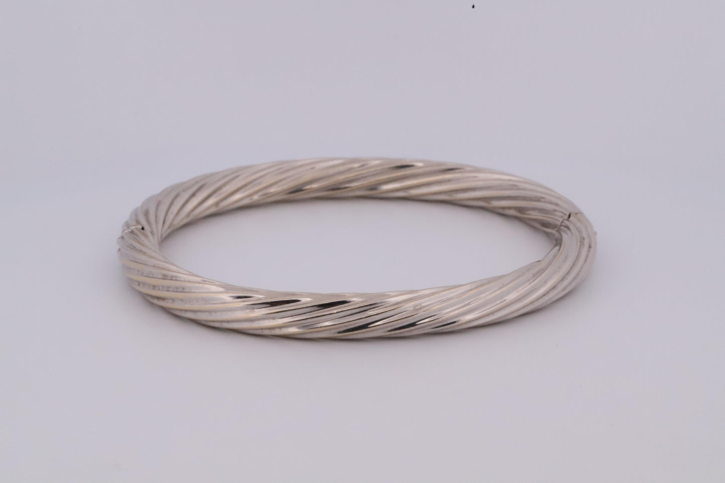 Vintage Italian Chimento 18K Twisted Yellow, Rose, & White Gold Bangle Set