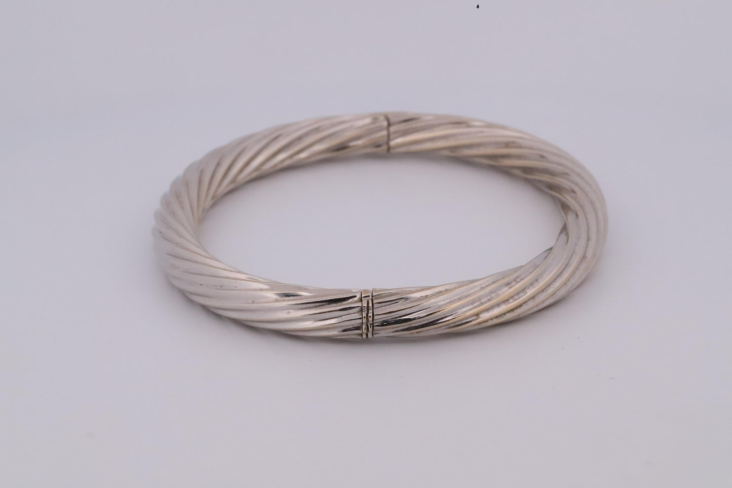 Vintage Italian Chimento 18K Twisted Yellow, Rose, & White Gold Bangle Set