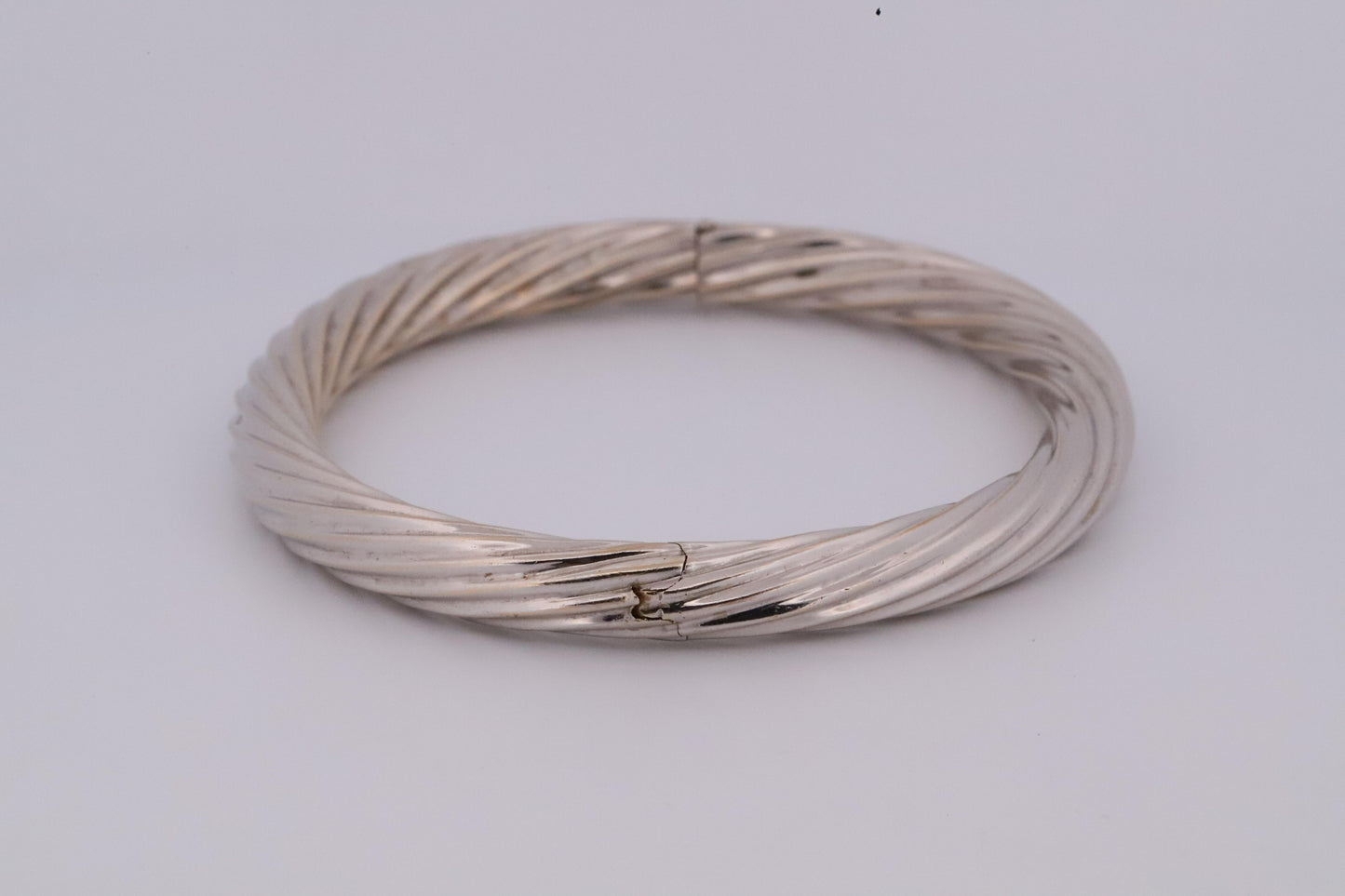 Vintage Italian Chimento 18K Twisted Yellow, Rose, & White Gold Bangle Set