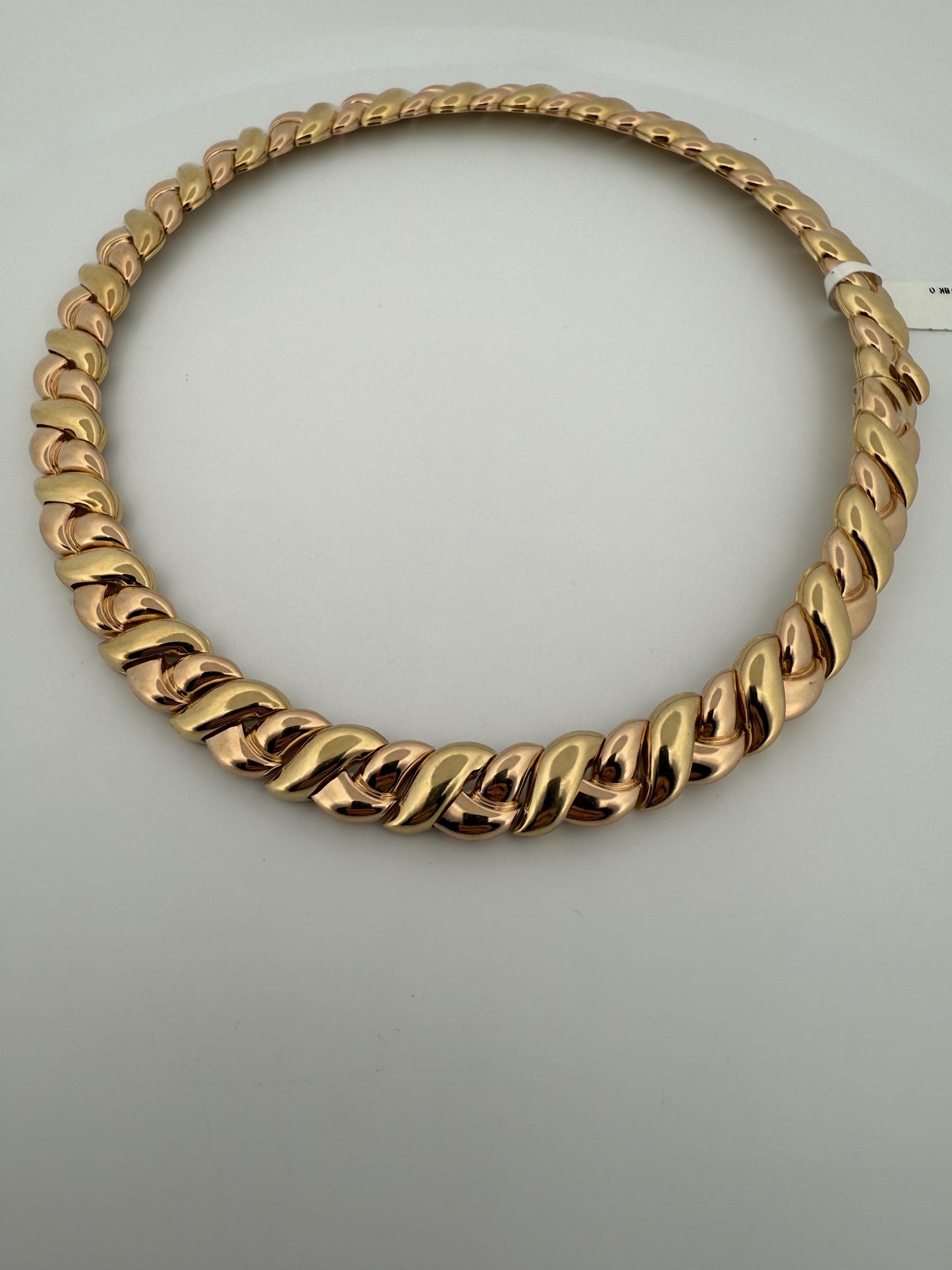 Vintage Two Tone VCA Choker in 18K Yellow and Rose Gold