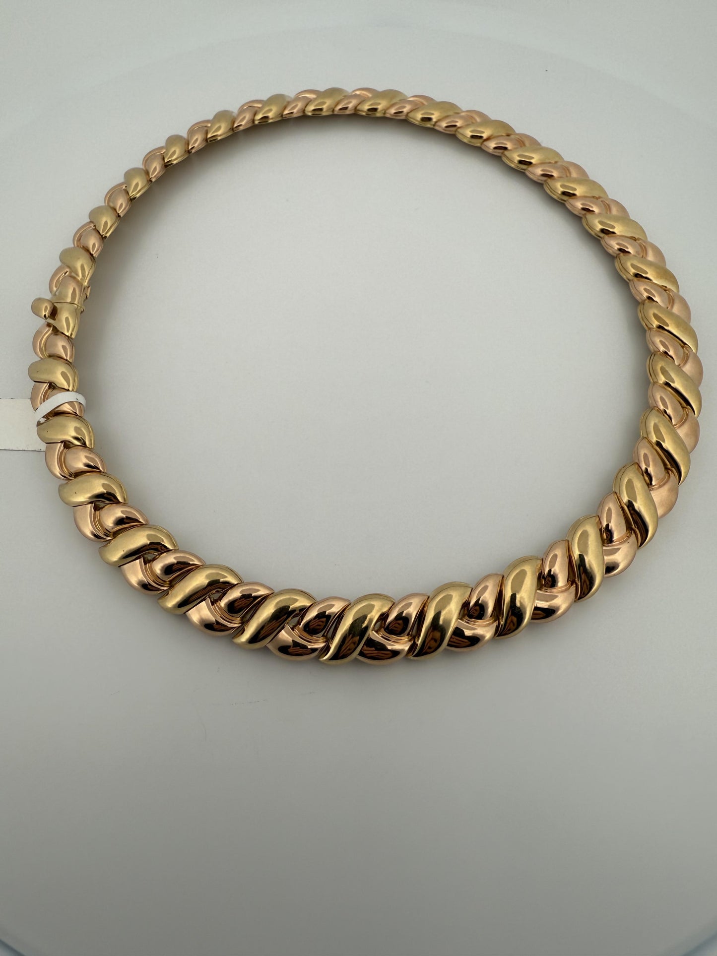 Vintage Two Tone VCA Choker in 18K Yellow and Rose Gold