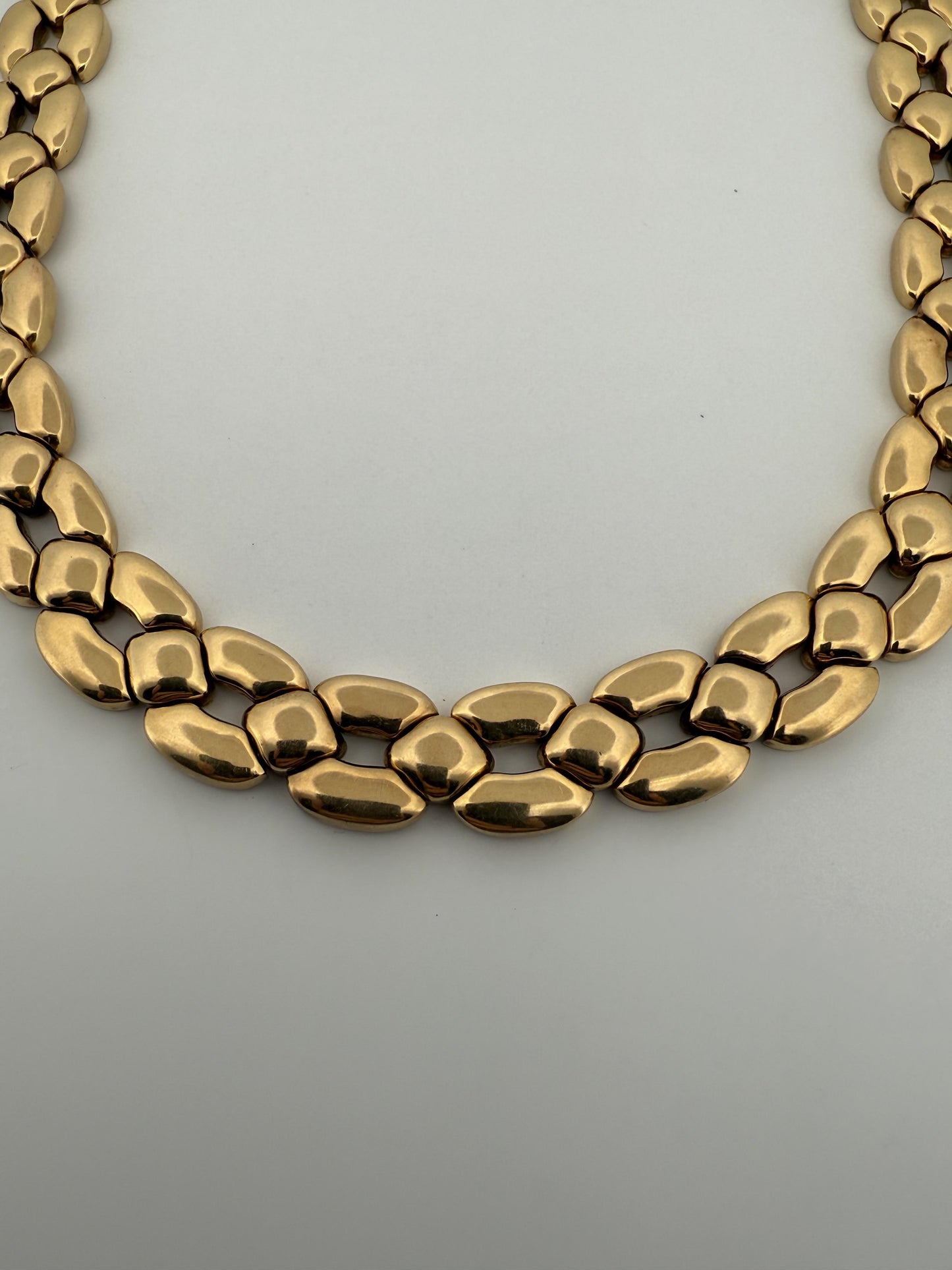 Vintage 1990s Cartier Panthere 18K Yellow Gold Necklace