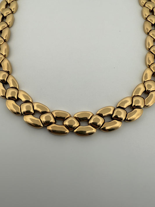 Vintage 1990s Cartier Panthere 18K Yellow Gold Necklace