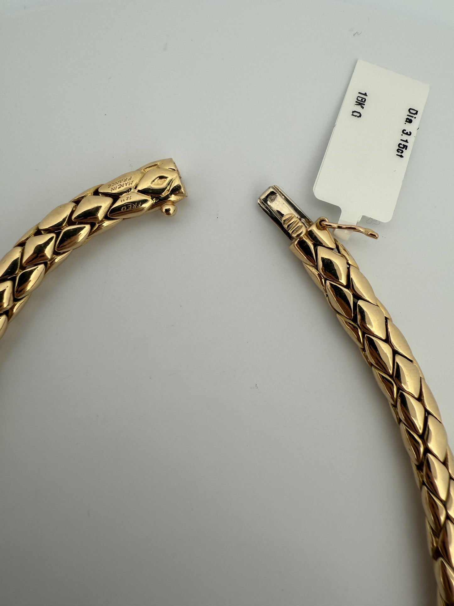 Fred Paris Diamond and 18K Yellow Gold Necklace