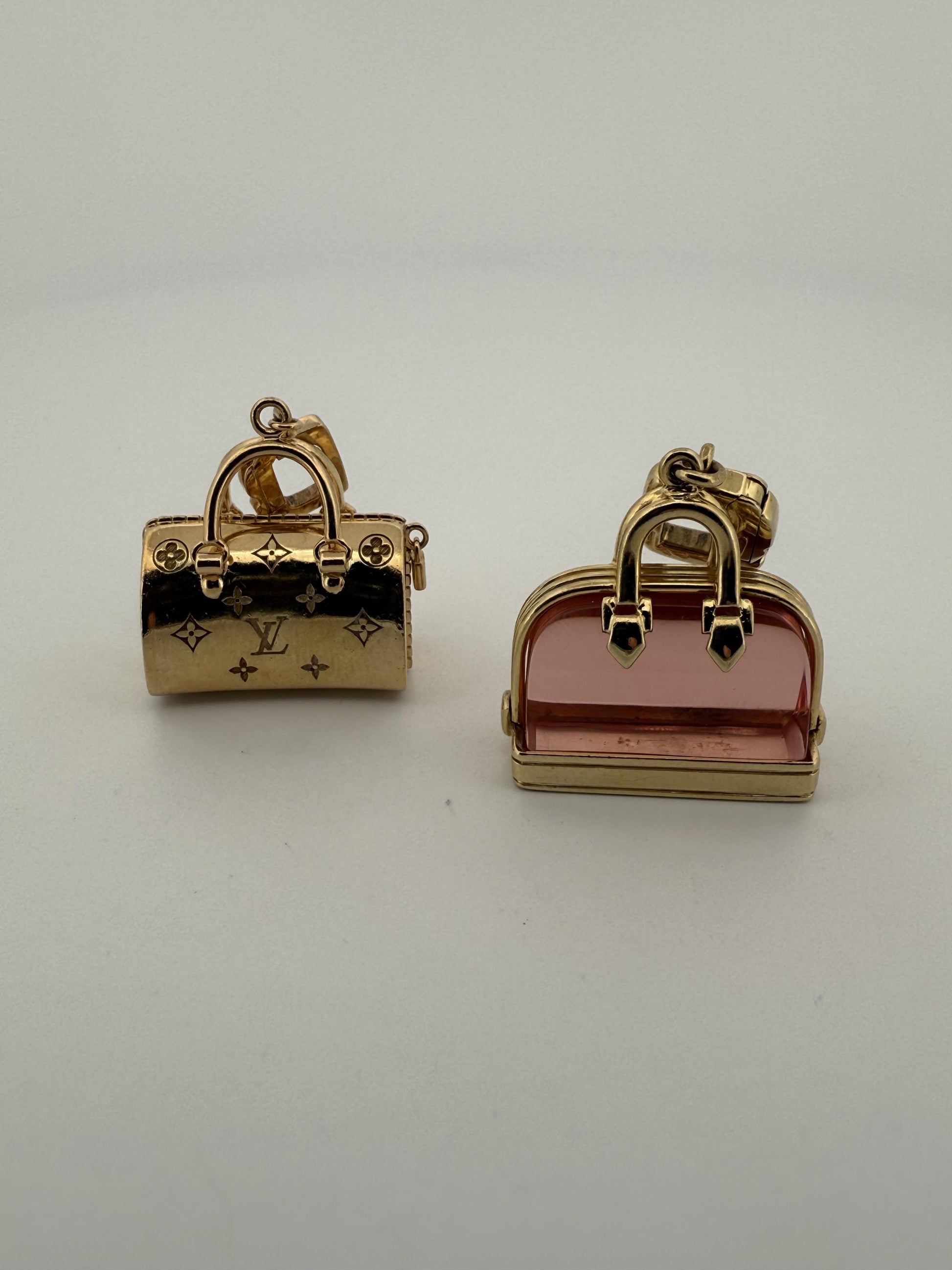 Louis Vuitton 18K Yellow Gold and Alma Pink Charm