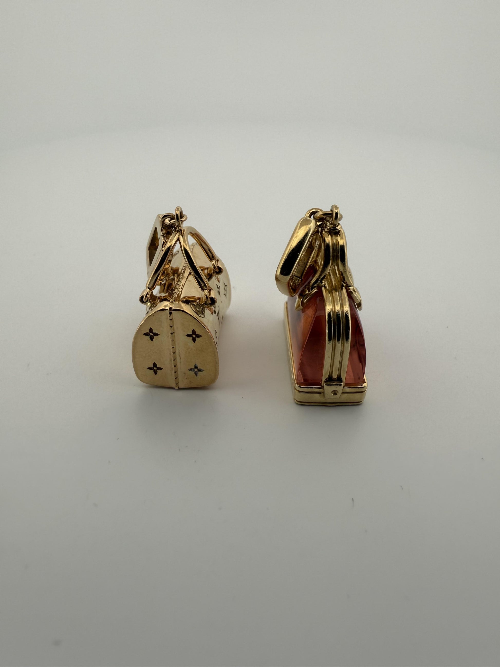 Louis Vuitton 18K Yellow Gold and Alma Pink Charm