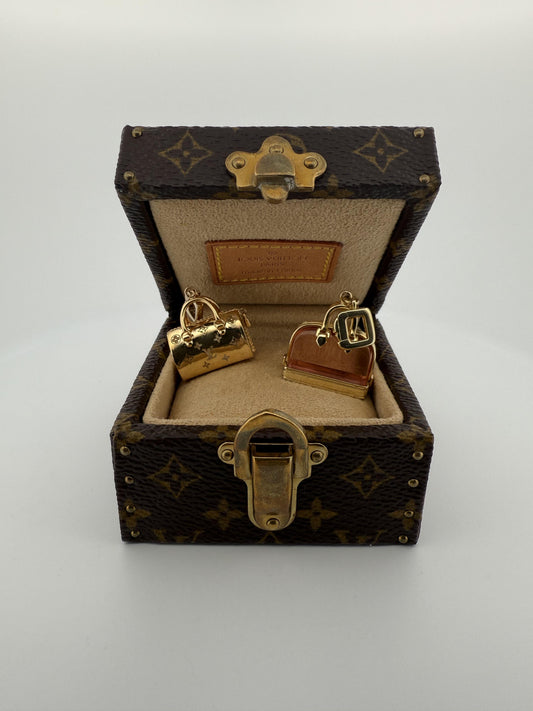 Louis Vuitton 18K Yellow Gold and Alma Pink Charm