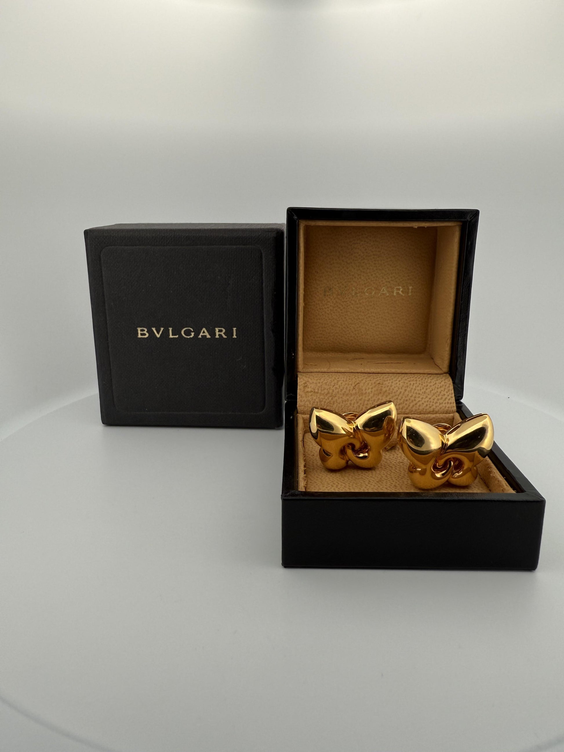 Bulgari Farfalle 18K Yellow Gold Butterfly Earrings