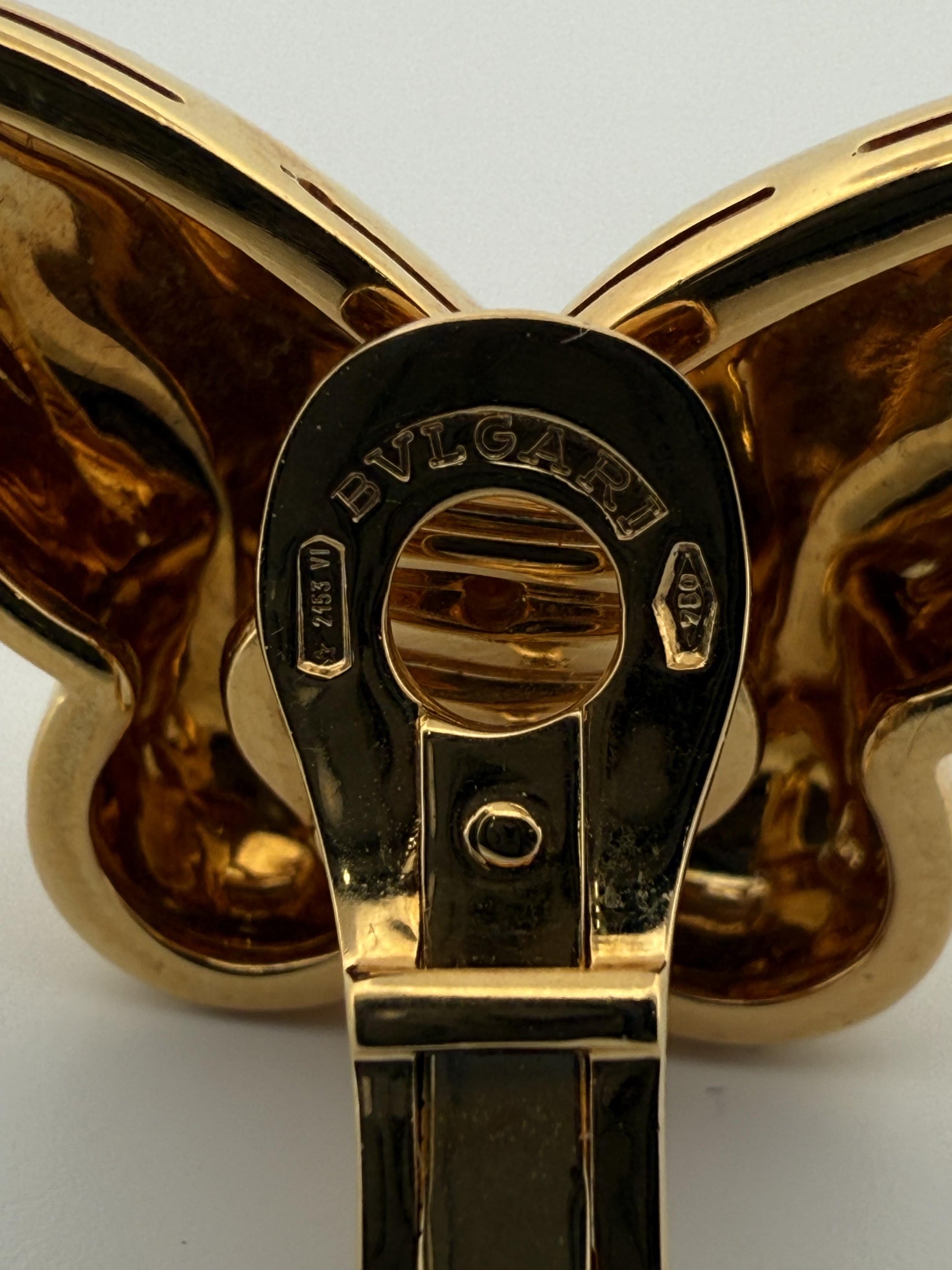 Bulgari Farfalle 18K Yellow Gold Butterfly Earrings