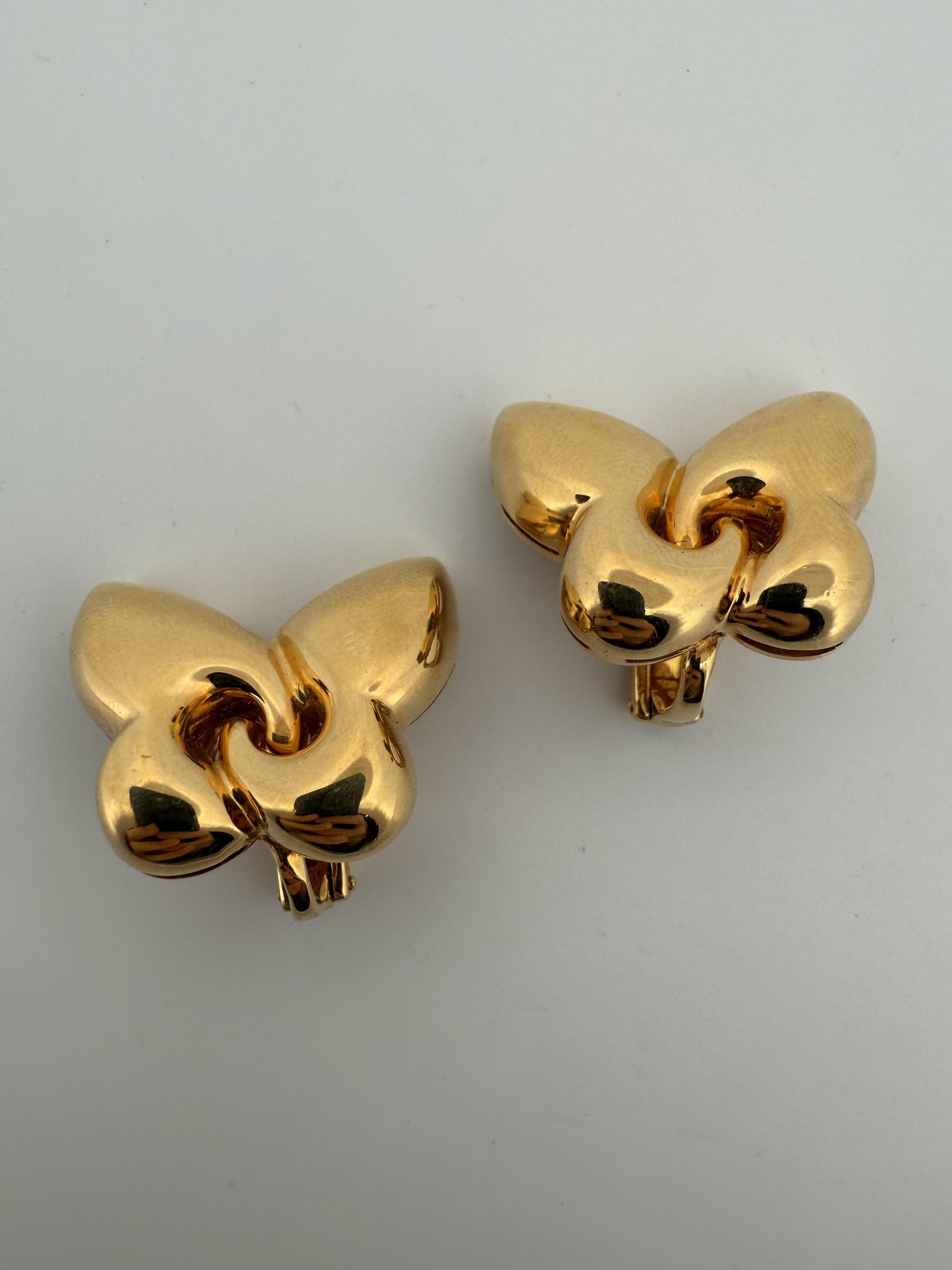 Bulgari Farfalle 18K Yellow Gold Butterfly Earrings