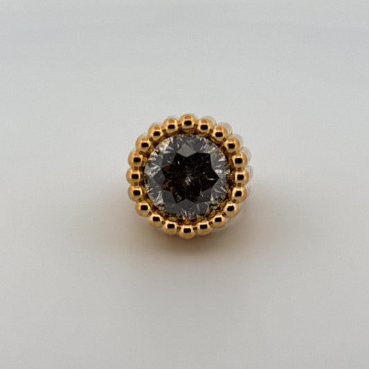 Salt and Pepper 11.8ct Diamond in 18K Yellow Gold