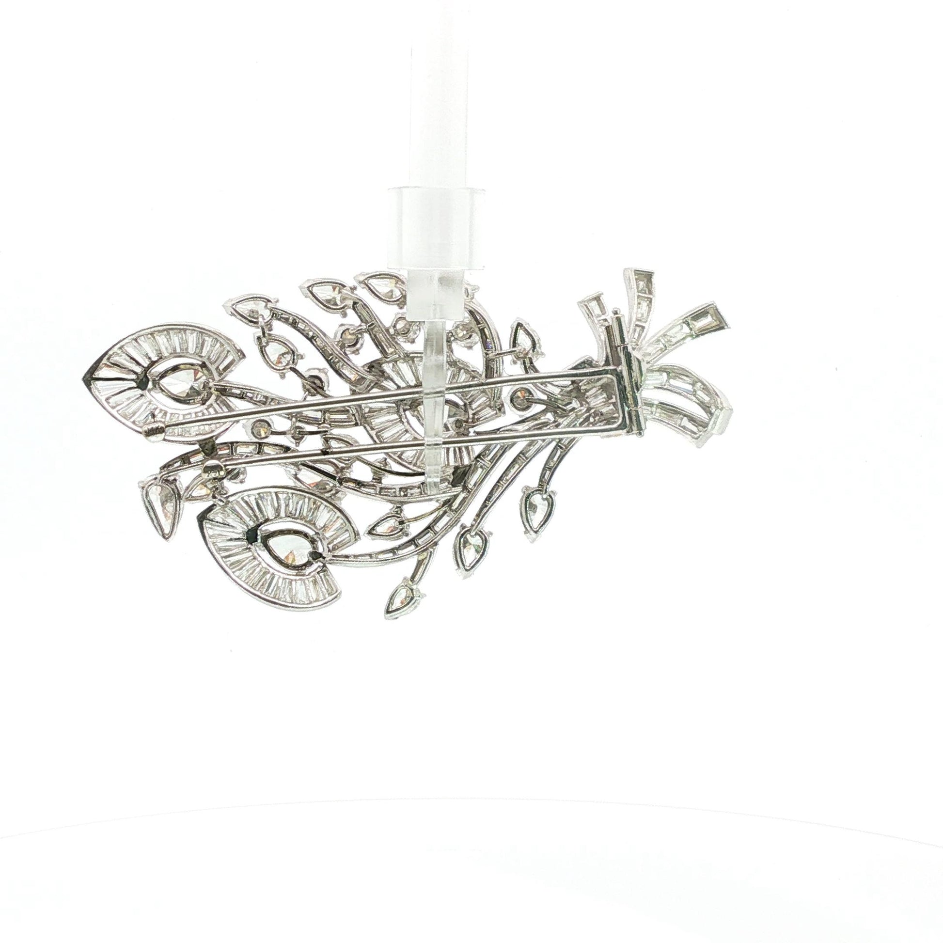 Amazingly Detailed 14K Vintage Diamond Floral Brooch