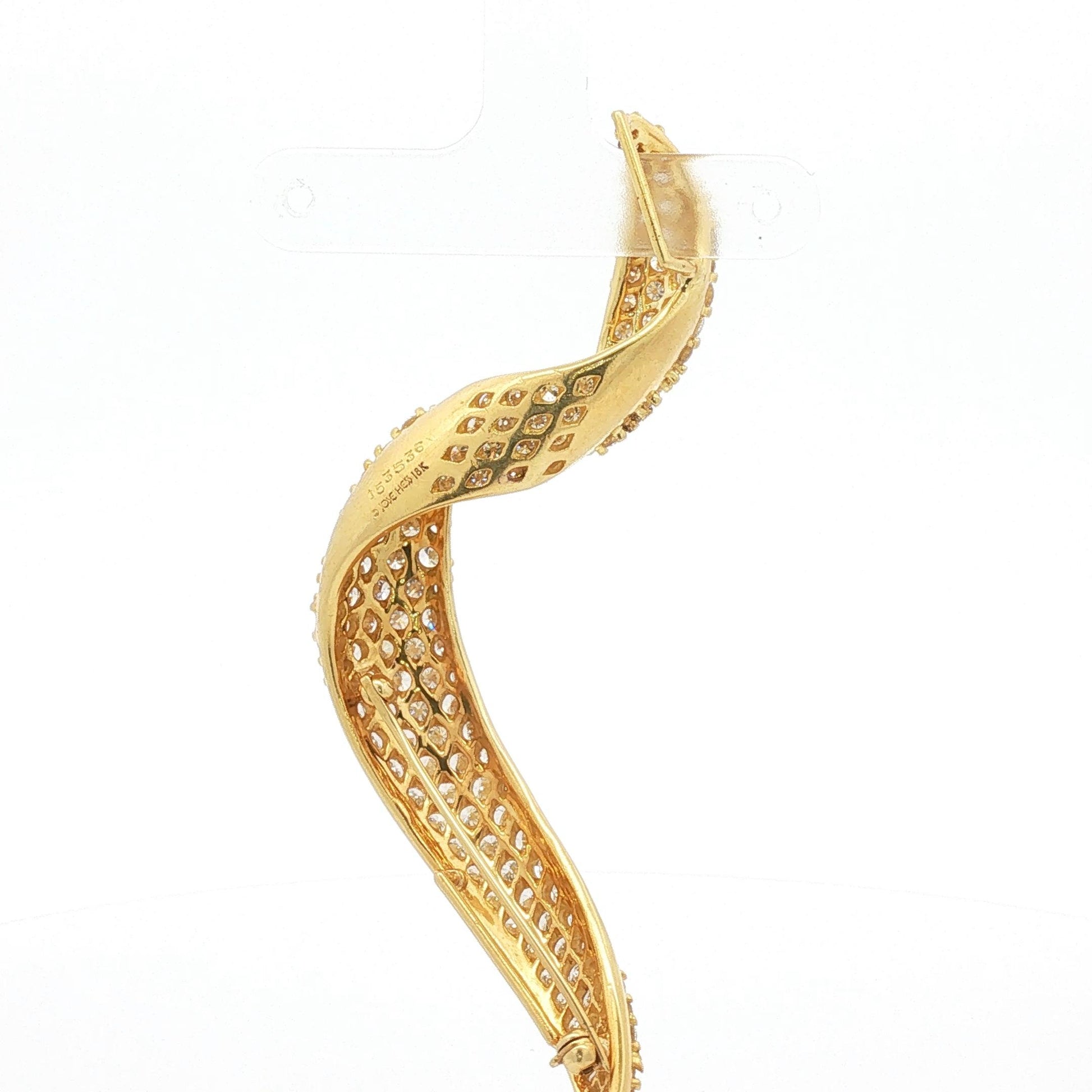 1970s Jose Hess Pave Diamond Sculptural Wave Pendant/Pin