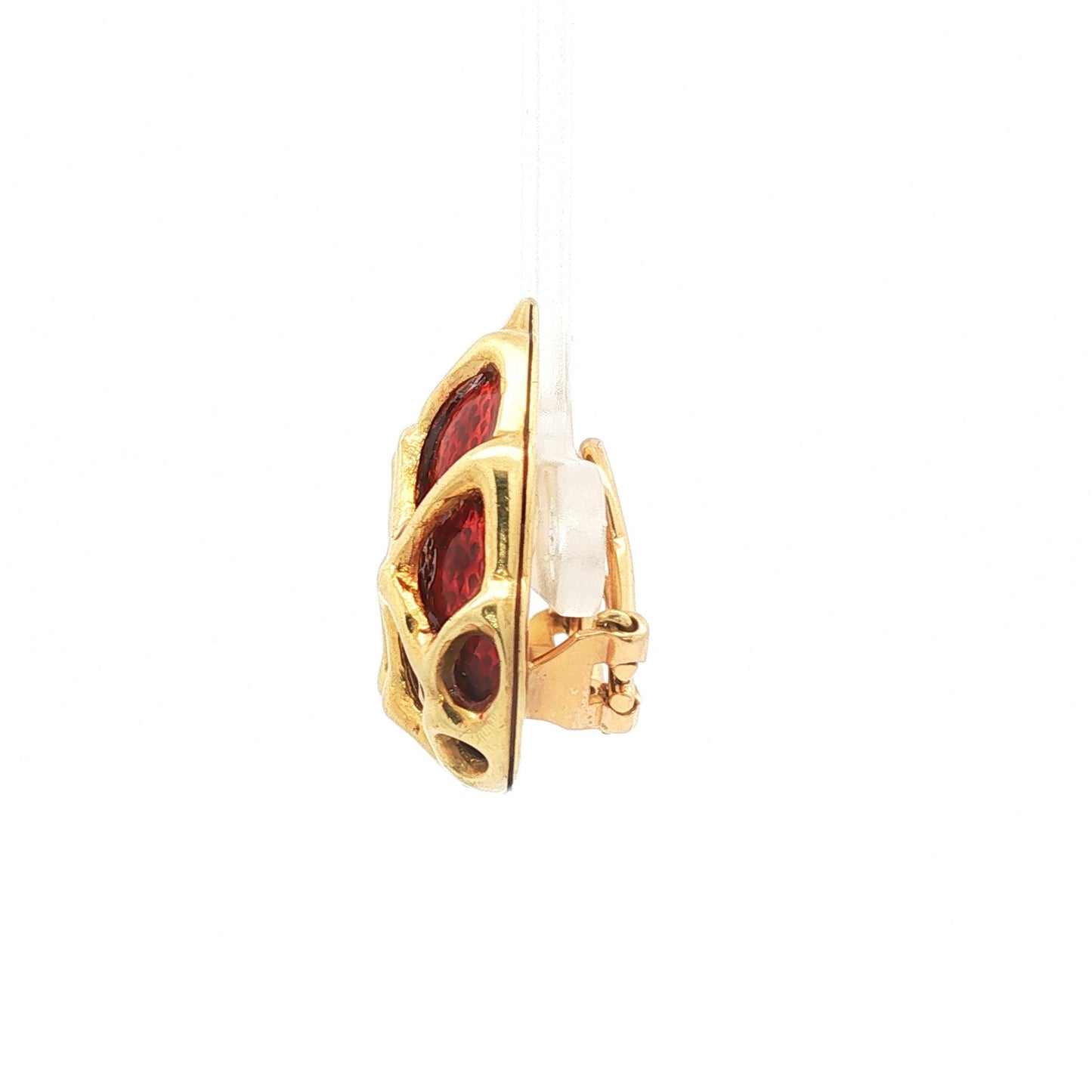 Vintage Rare 1950s Dragon Egg Tiffany & Co. Red Enamel Earrings