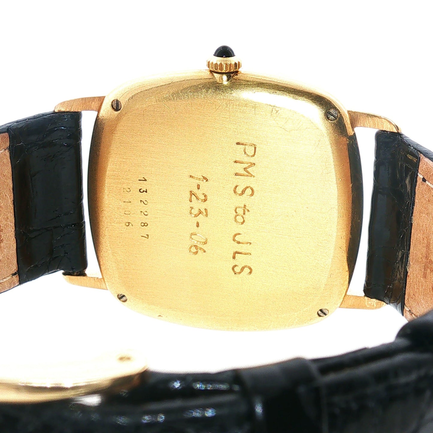 Chopard Happy Diamonds Watch in Yellow Gold w/Crocodile Strap