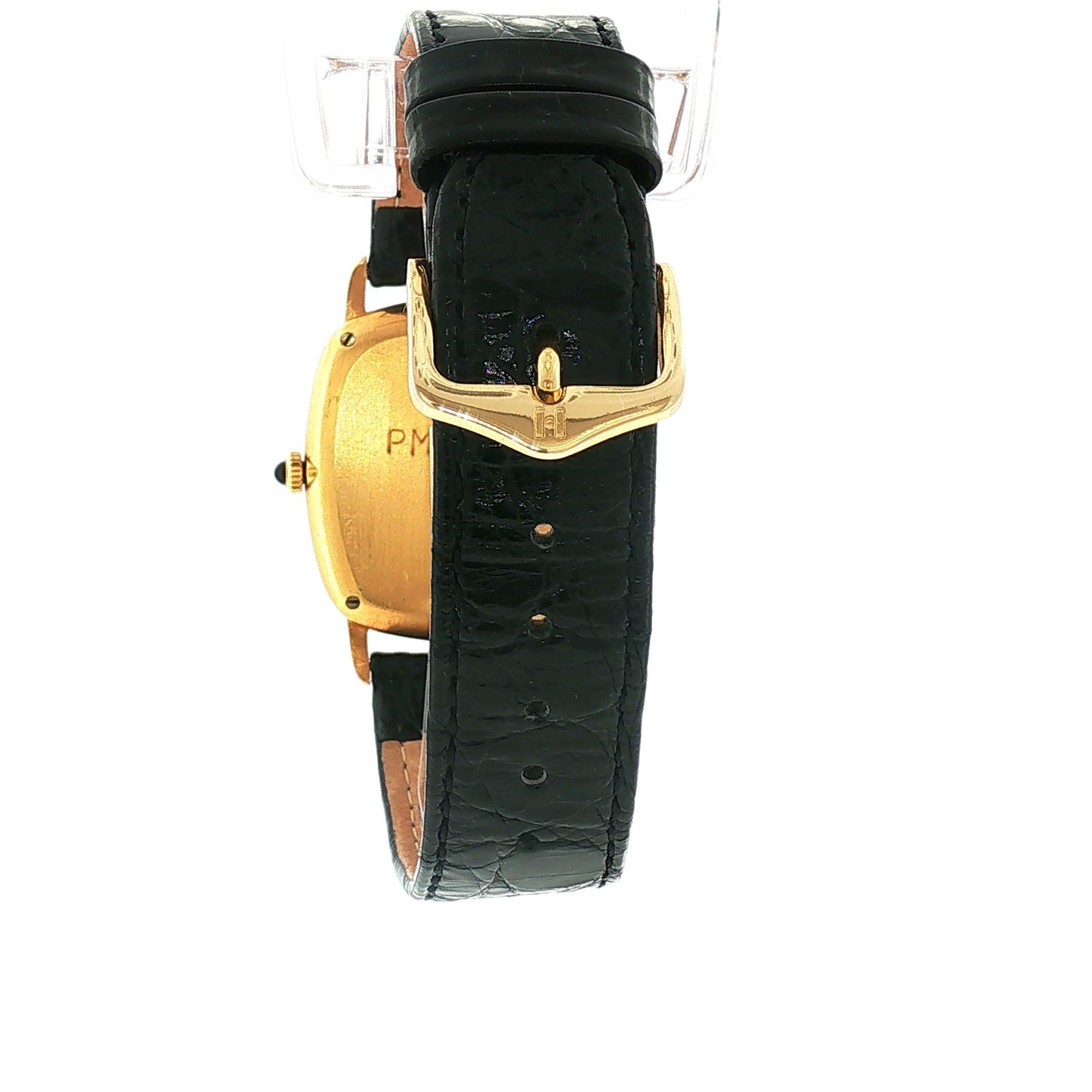 Chopard Happy Diamonds Watch in Yellow Gold w/Crocodile Strap