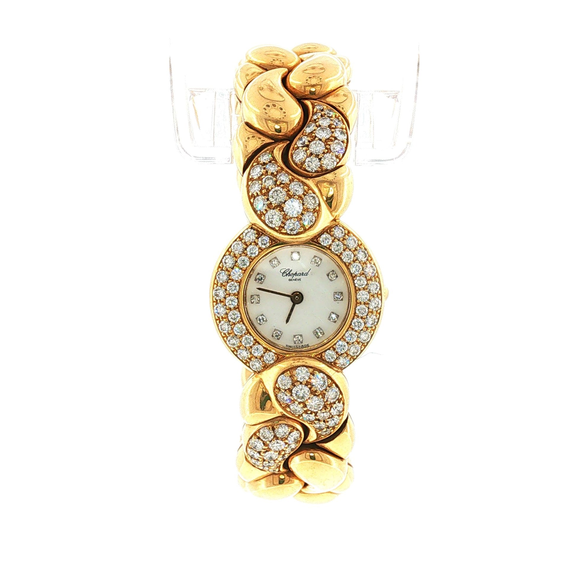 Factory Vintage Chopard Casmir Diamond Watch in 18K Yellow Gold