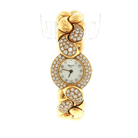 Factory Vintage Chopard Casmir Diamond Watch in 18K Yellow Gold