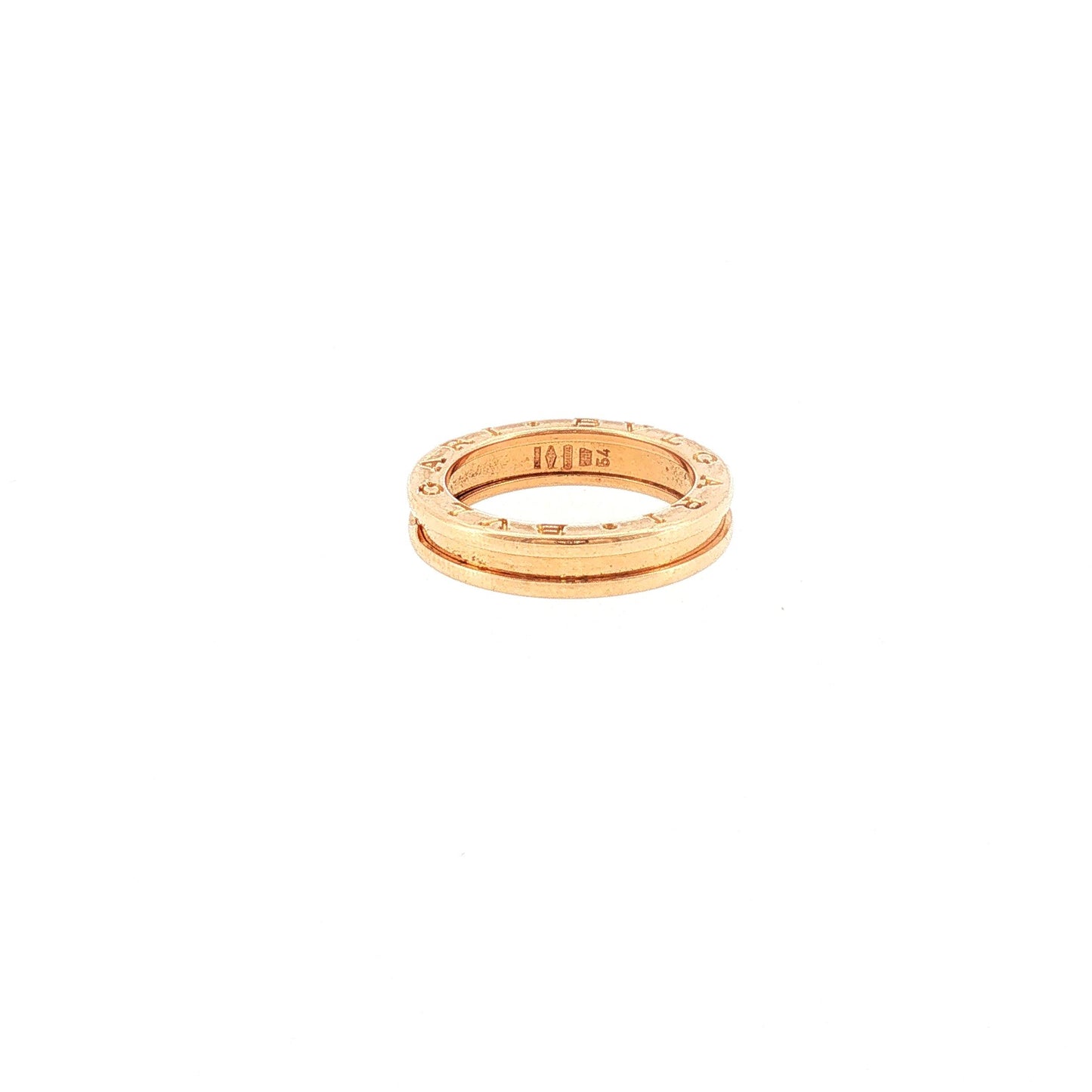 SZ 54 Bulgari B.zero1 Single-Band Ring in Rose Gold