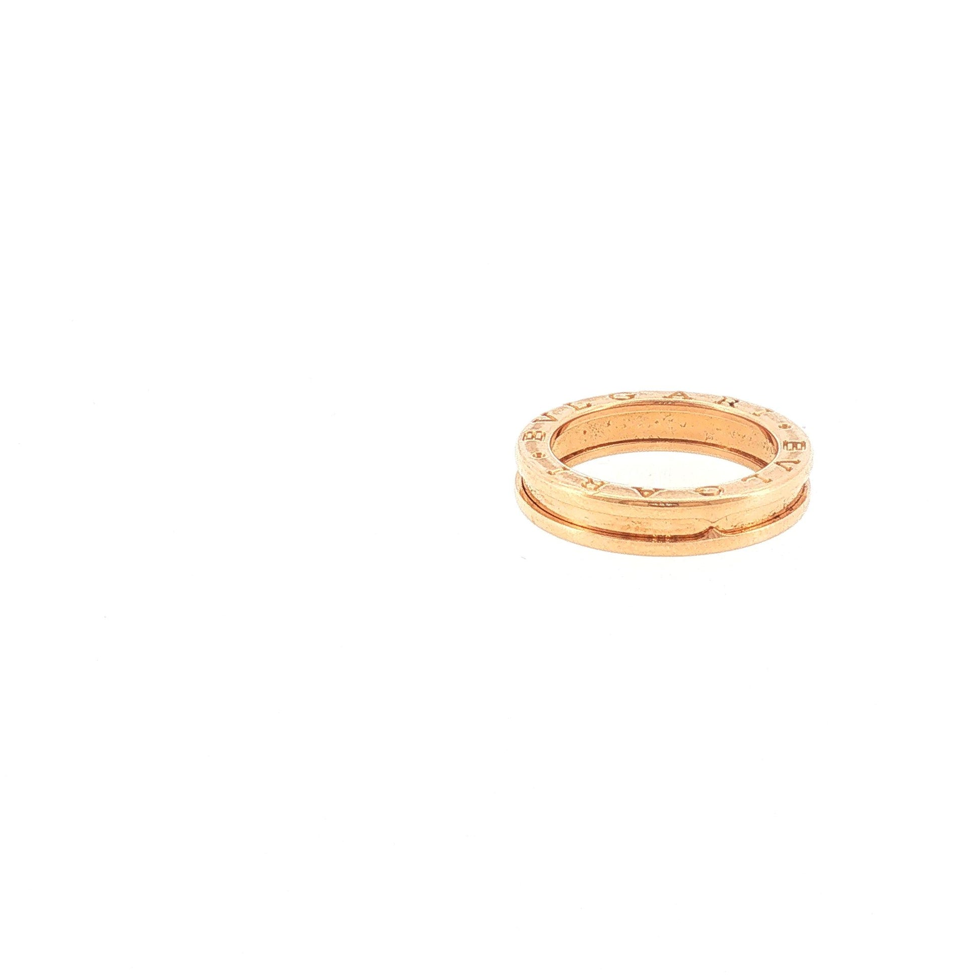 SZ 54 Bulgari B.zero1 Single-Band Ring in Rose Gold