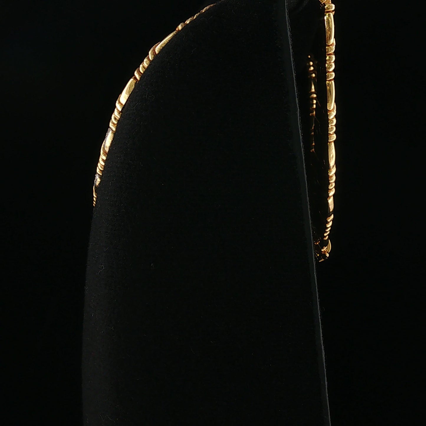 Vintage 14K Two Tone Parentesi Necklace with Diamond Cluster