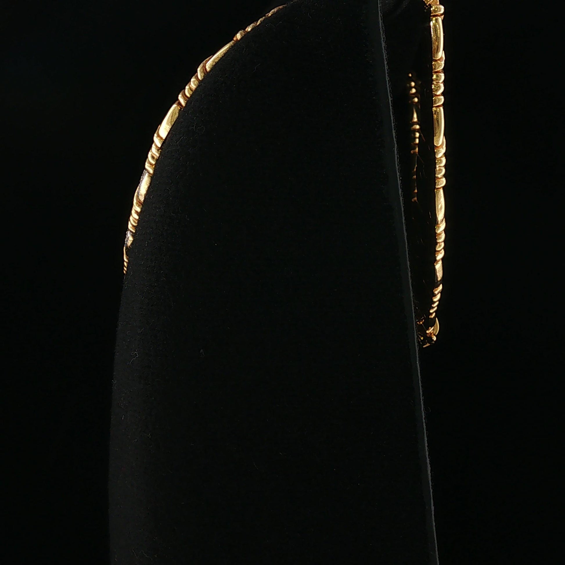 Vintage 14K Two Tone Parentesi Necklace with Diamond Cluster