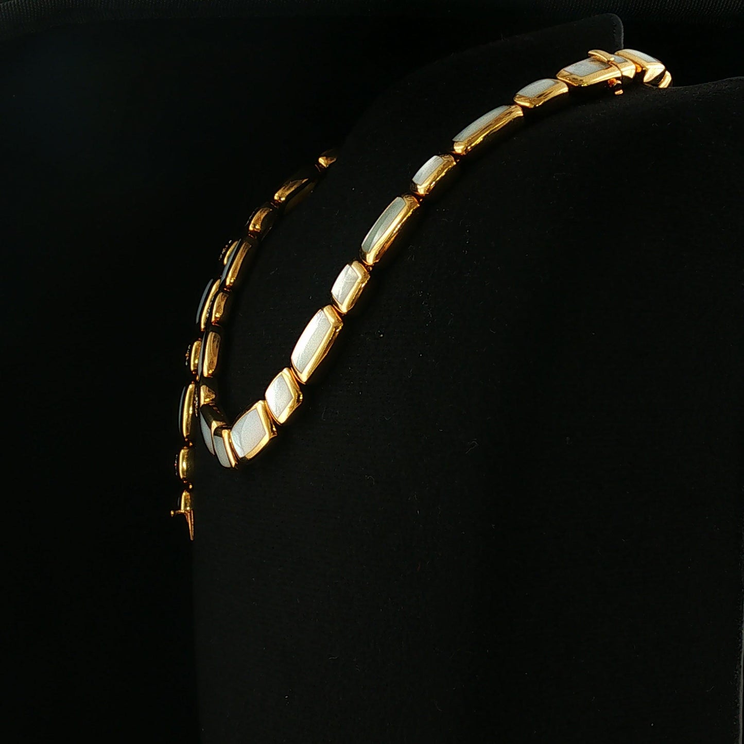 VCA 1960s Mother of Pearl and Diamond Necklace and Bracelet Set 18K