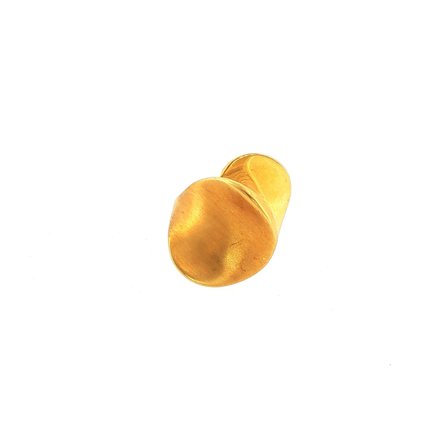 Vintage 18K French Abstract Two-Textured Lilypad Ring