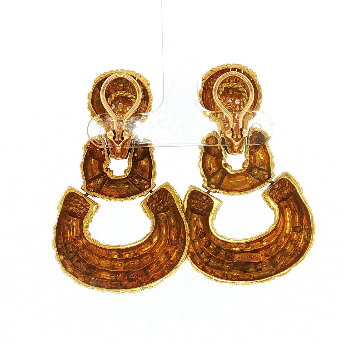 Cassis 18K Door Knocker Earrings with Diamonds