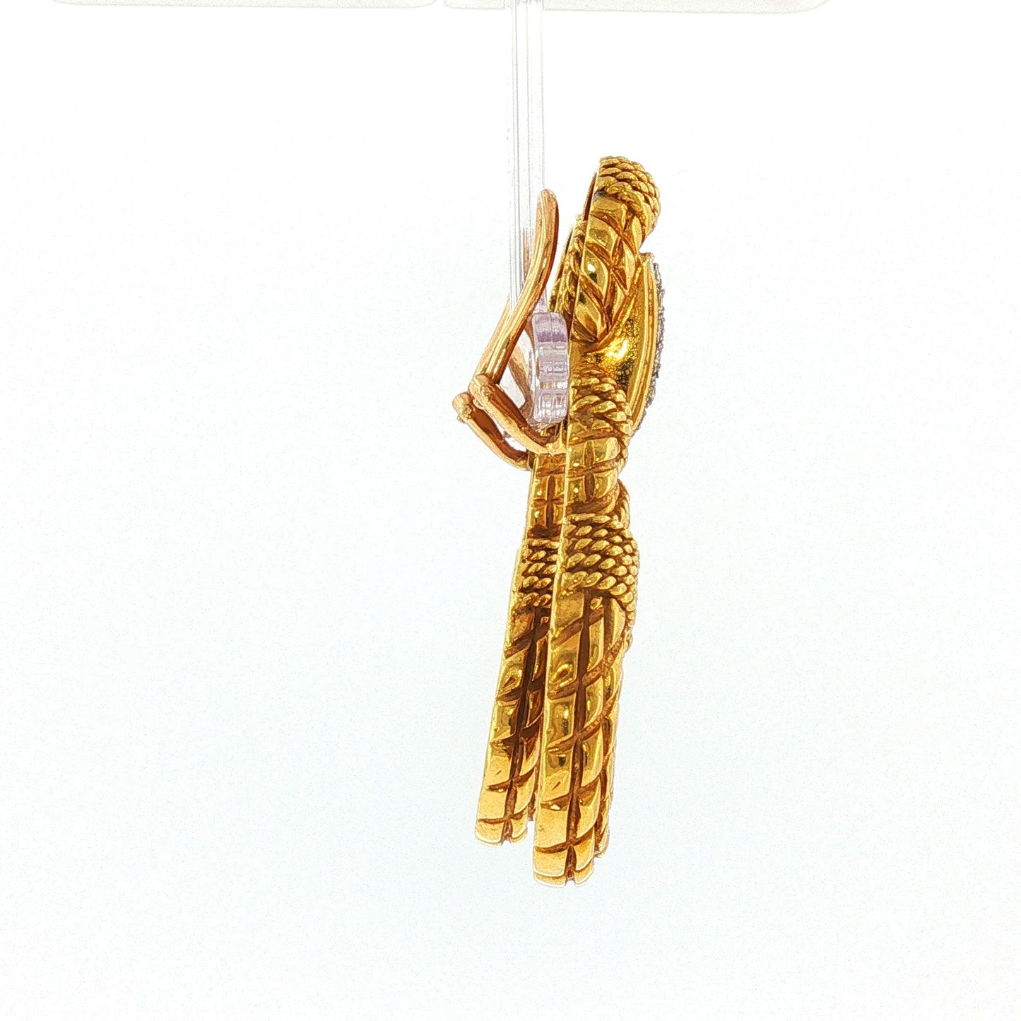 Cassis 18K Door Knocker Earrings with Diamonds