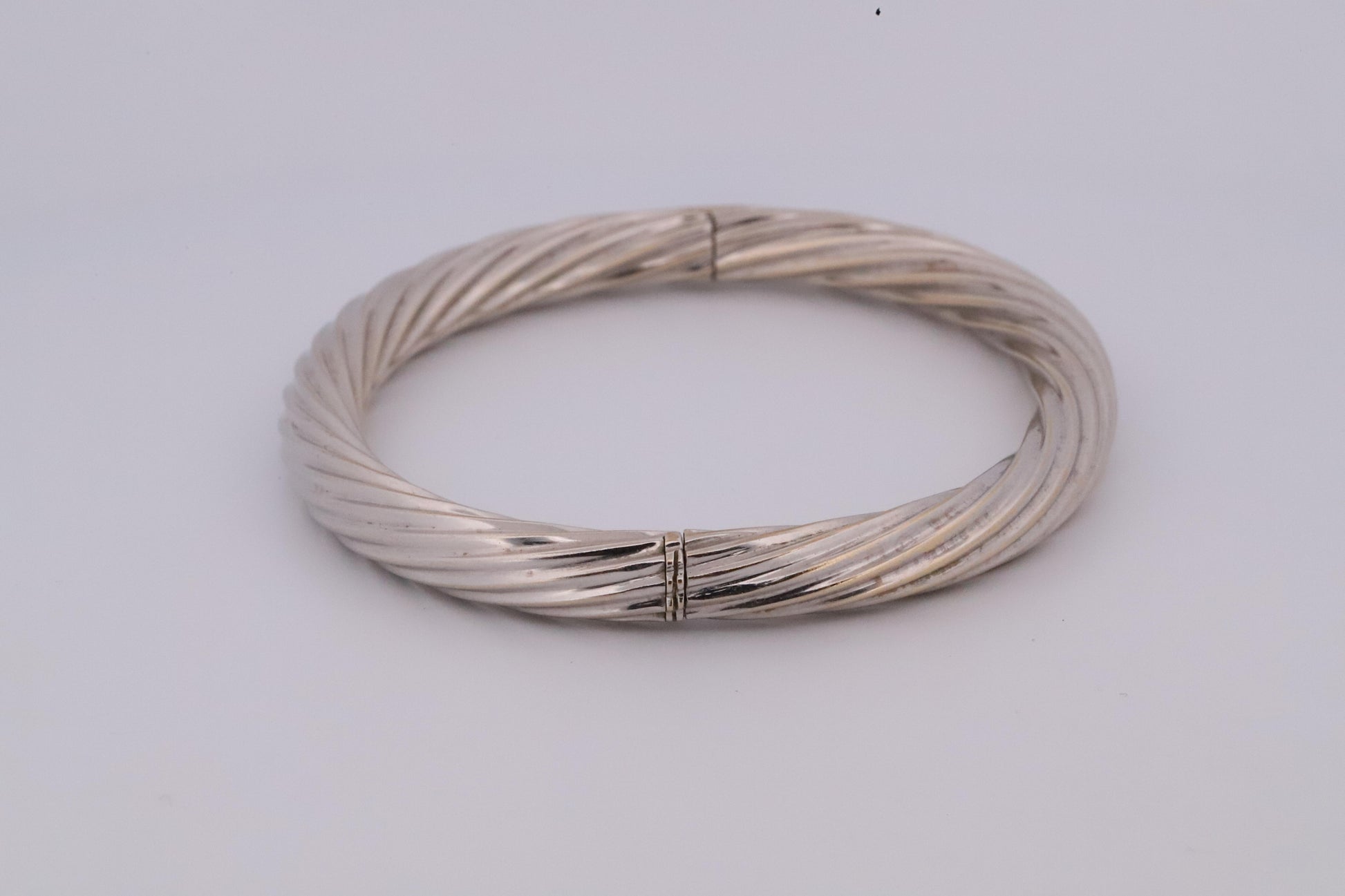 Vintage Italian Chimento 18K Twisted Yellow, Rose, & White Gold Bangle Set