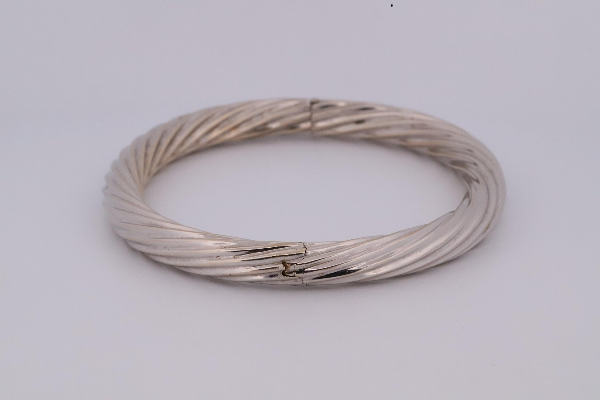 Vintage Italian Chimento 18K Twisted Yellow, Rose, & White Gold Bangle Set