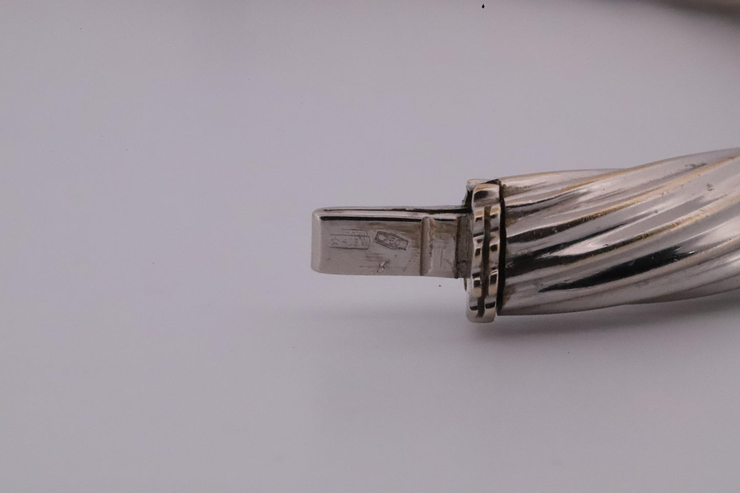 Vintage Italian Chimento 18K Twisted Yellow, Rose, & White Gold Bangle Set