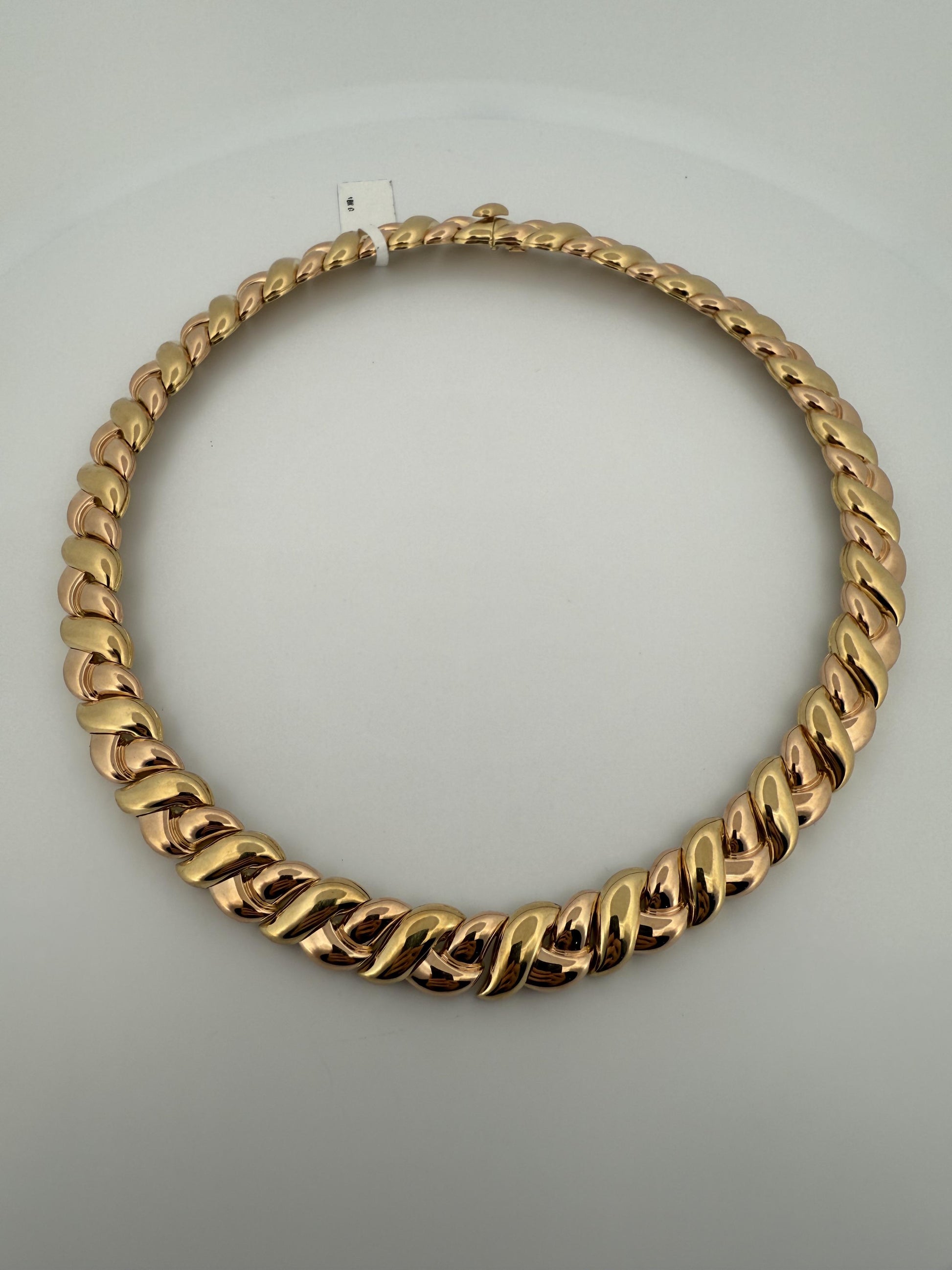 Vintage Two Tone VCA Choker in 18K Yellow and Rose Gold