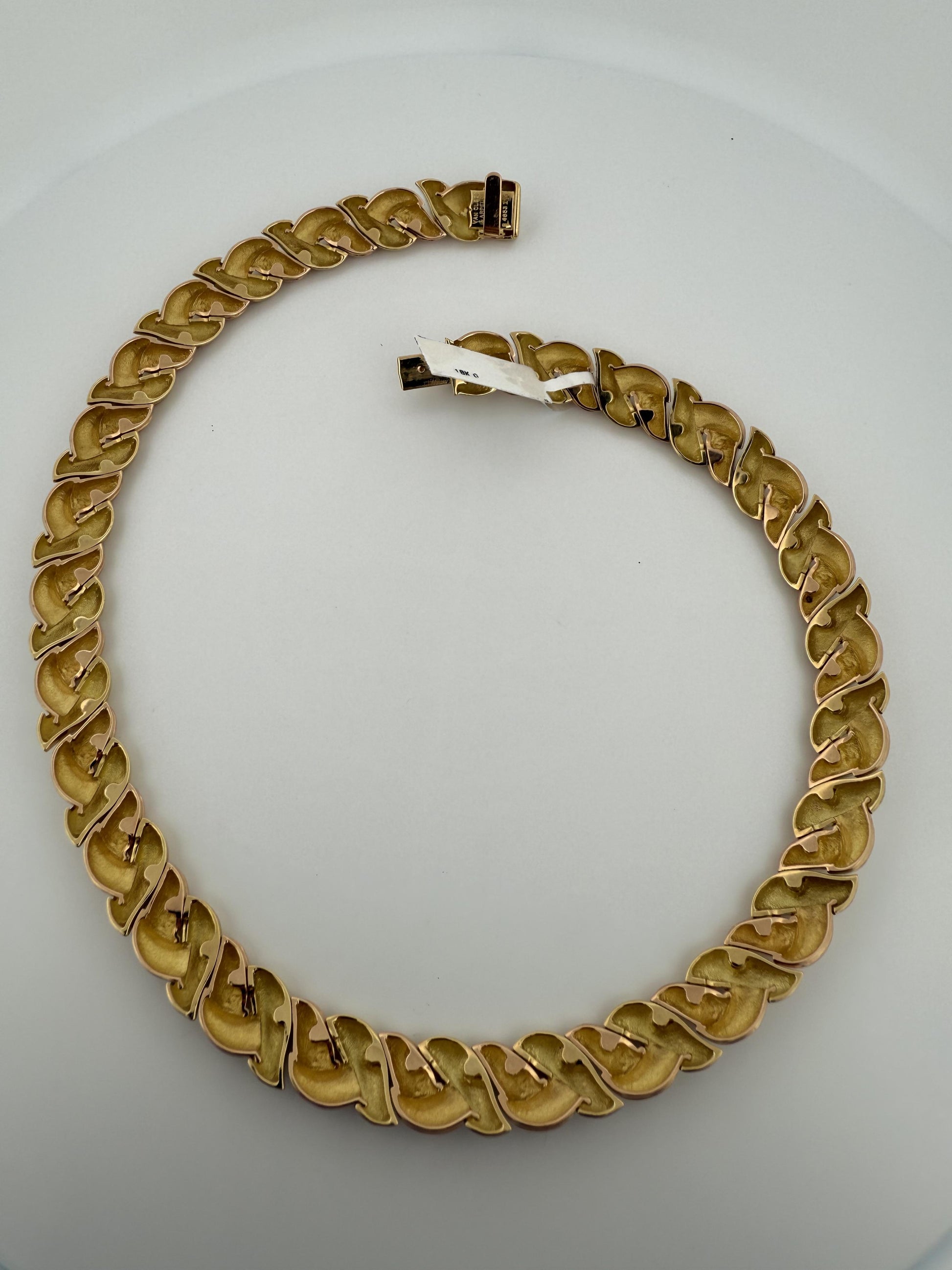 Vintage Two Tone VCA Choker in 18K Yellow and Rose Gold