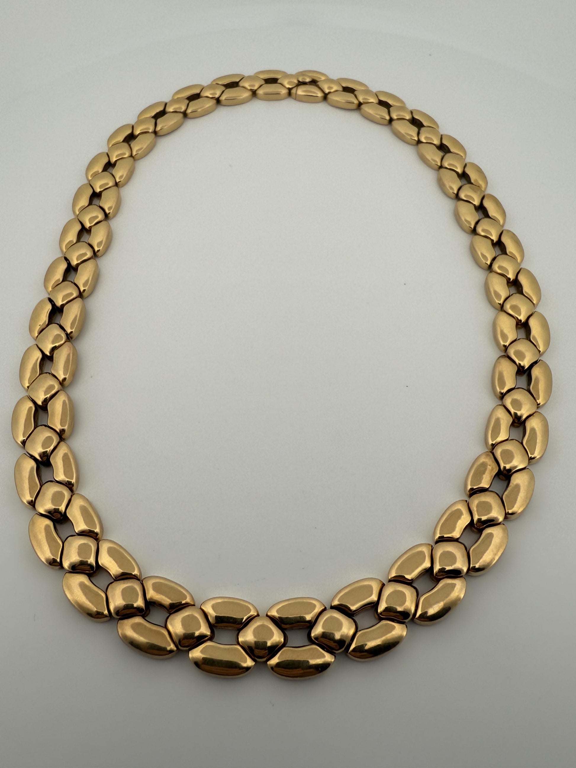 Vintage 1990s Cartier Panthere 18K Yellow Gold Necklace