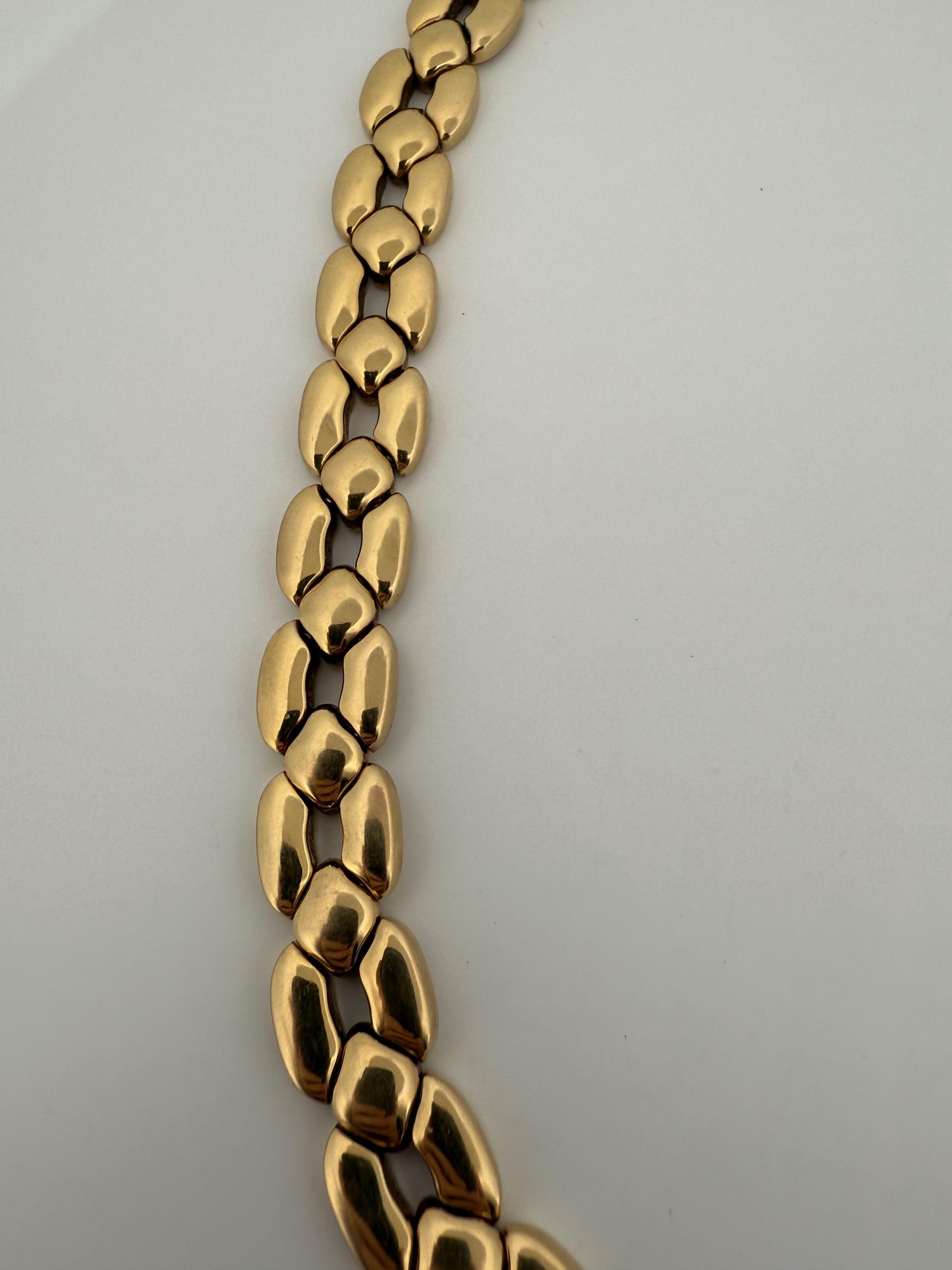 Vintage 1990s Cartier Panthere 18K Yellow Gold Necklace