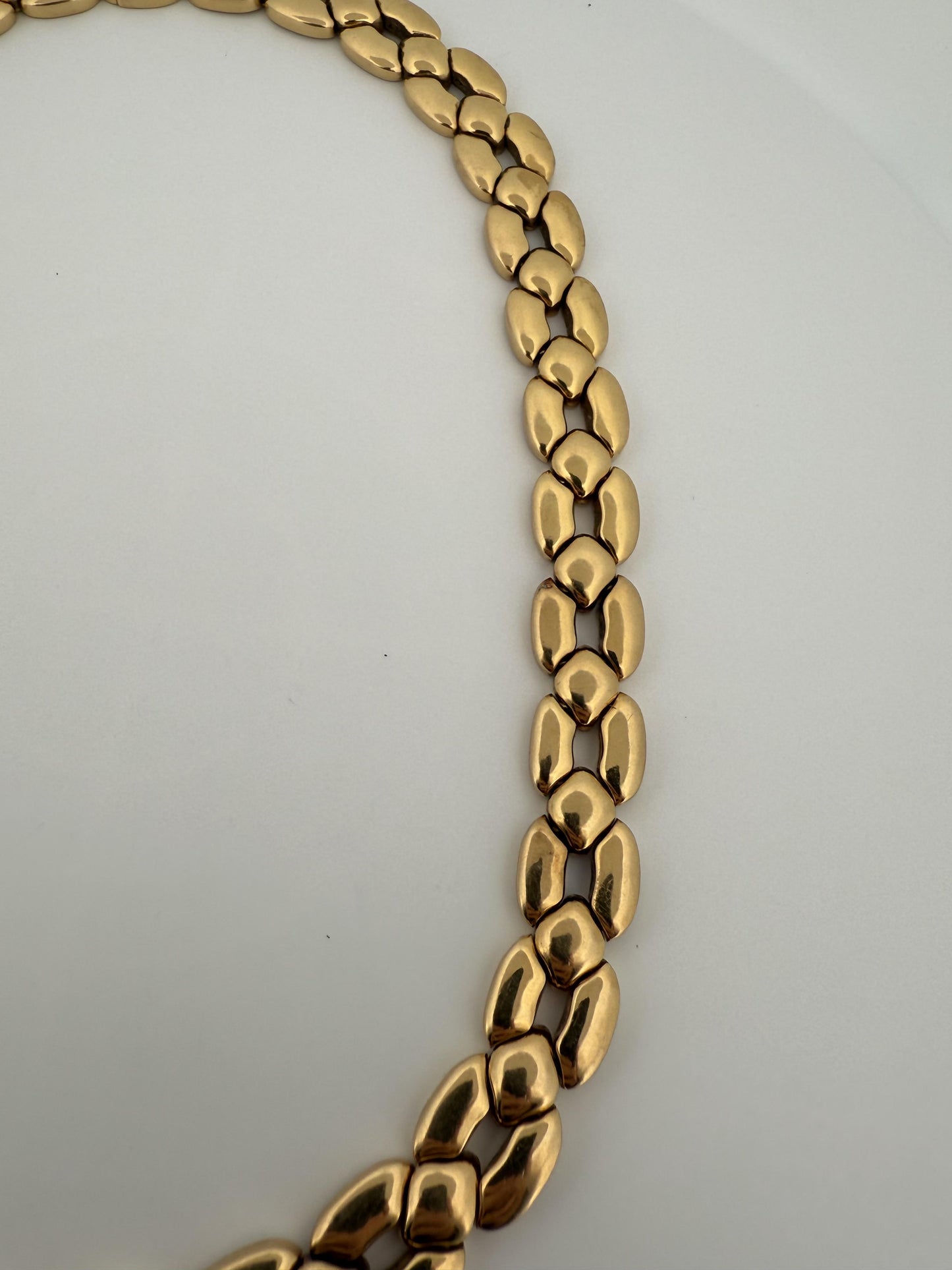 Vintage 1990s Cartier Panthere 18K Yellow Gold Necklace