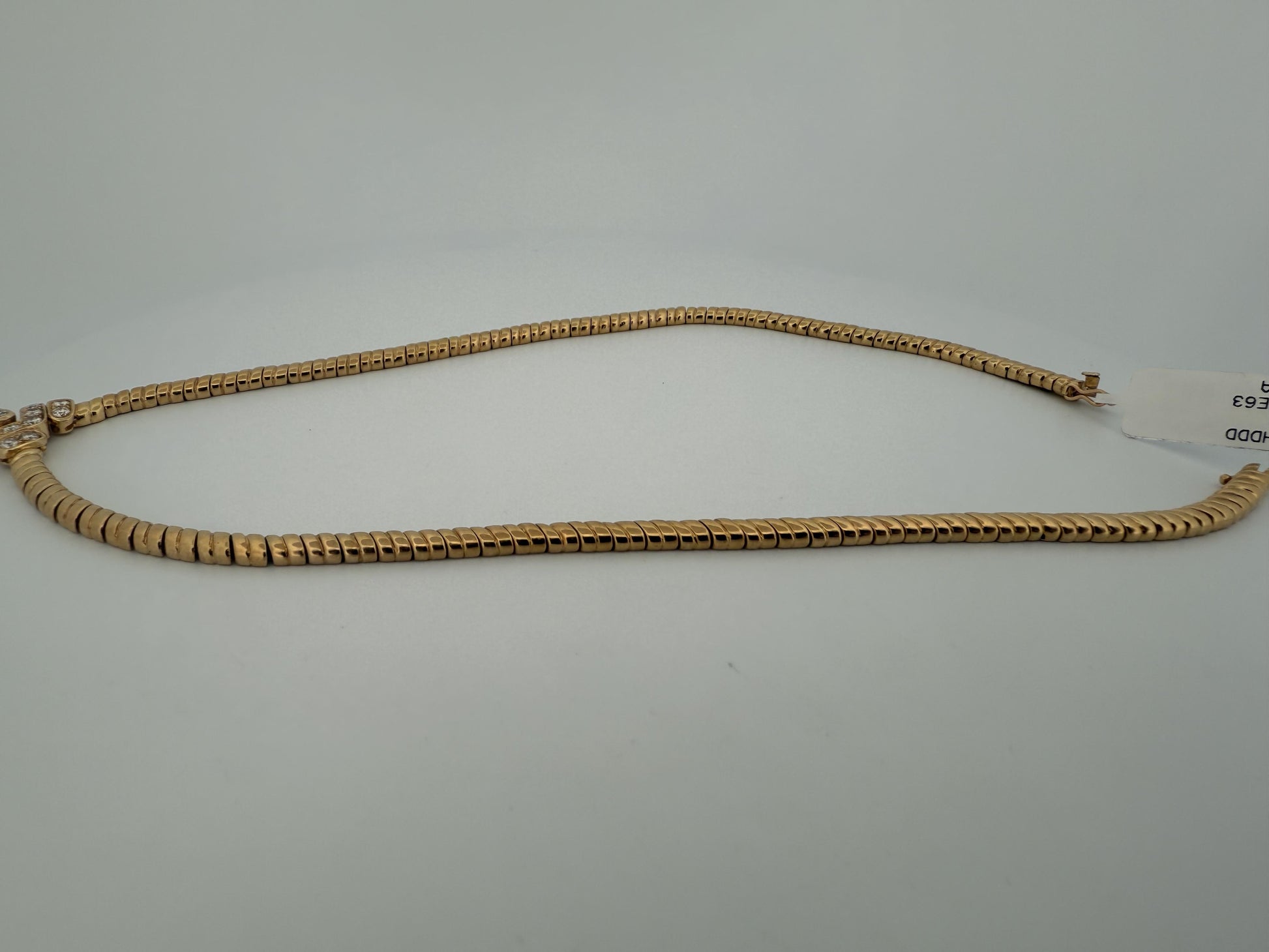 Van Cleef & Arpels 18K Yellow Gold Diamond Shaped Heart Necklace