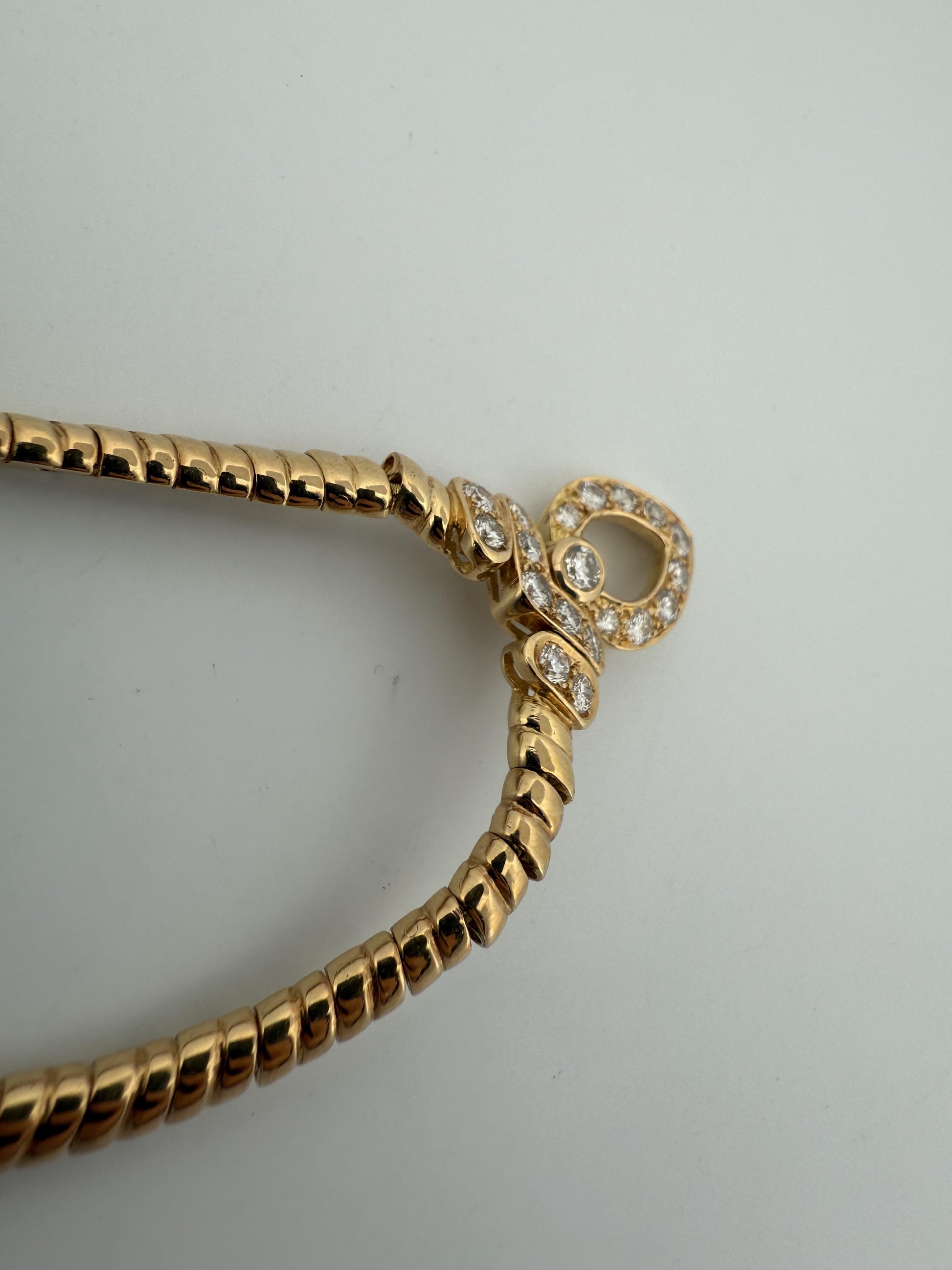 Van Cleef & Arpels 18K Yellow Gold Diamond Shaped Heart Necklace