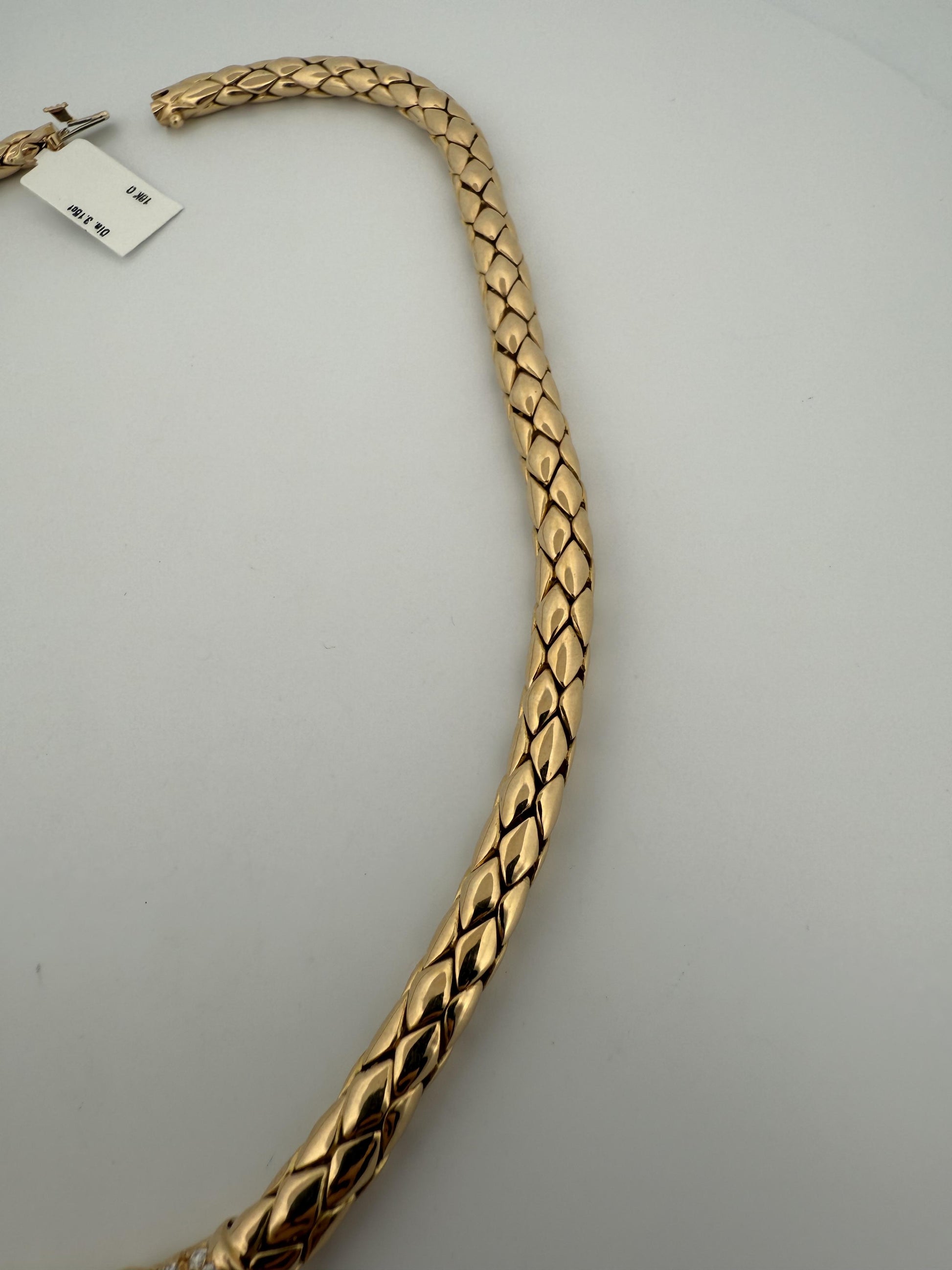 Fred Paris Diamond and 18K Yellow Gold Necklace