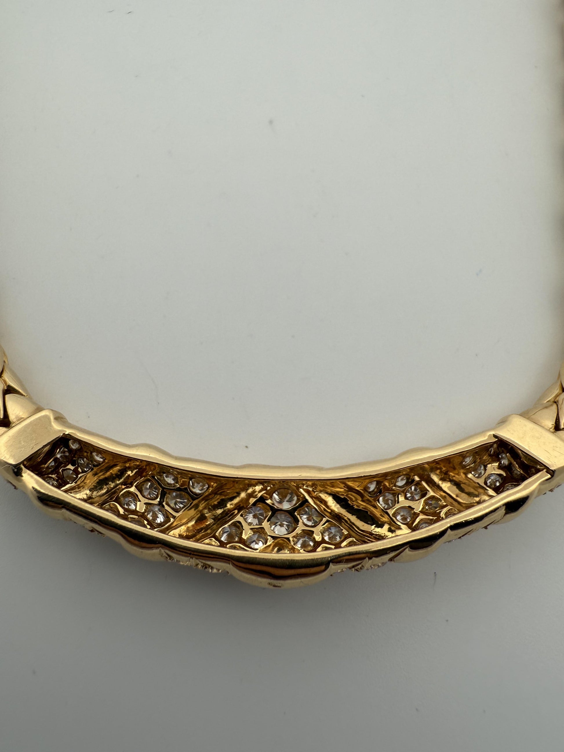 Fred Paris Diamond and 18K Yellow Gold Necklace