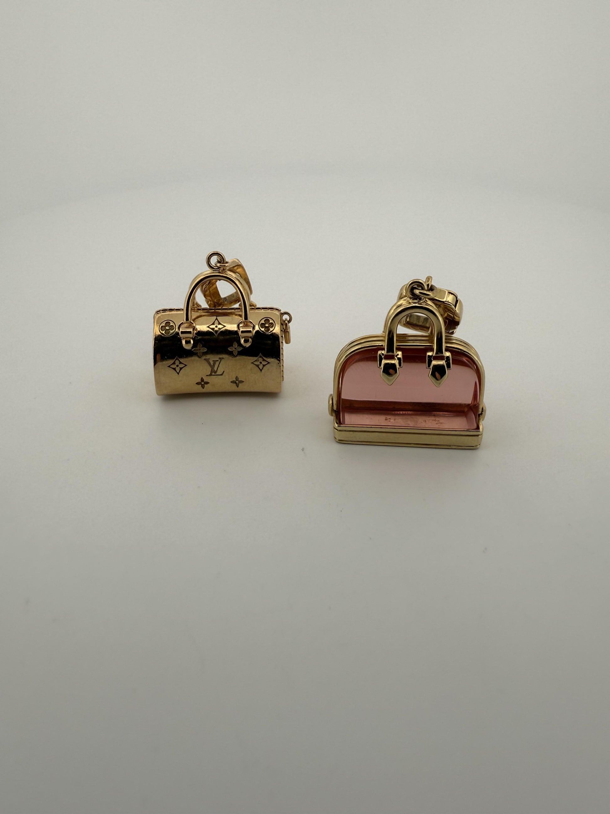 Louis Vuitton 18K Yellow Gold and Alma Pink Charm