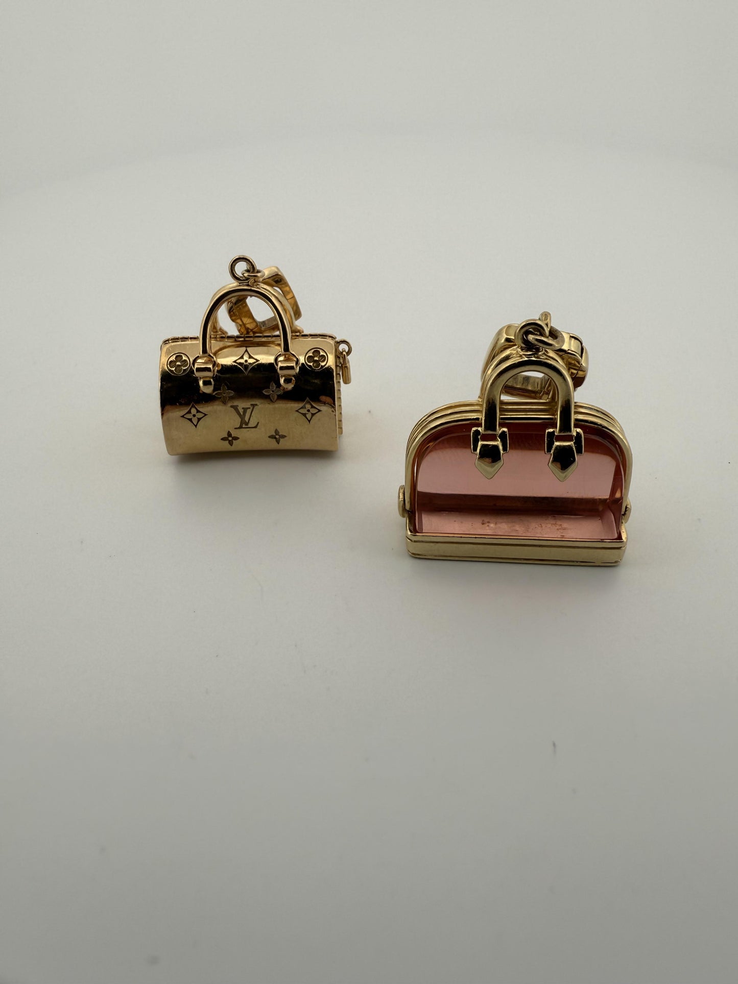 Louis Vuitton 18K Yellow Gold and Alma Pink Charm