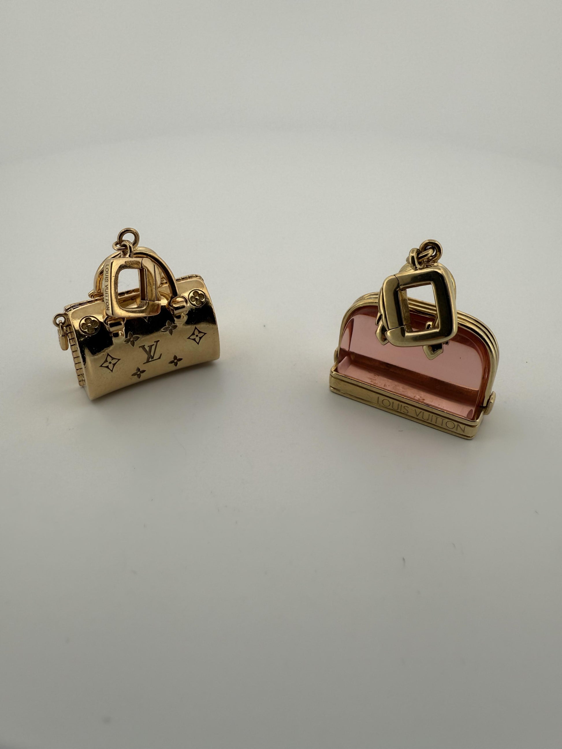 Louis Vuitton 18K Yellow Gold and Alma Pink Charm